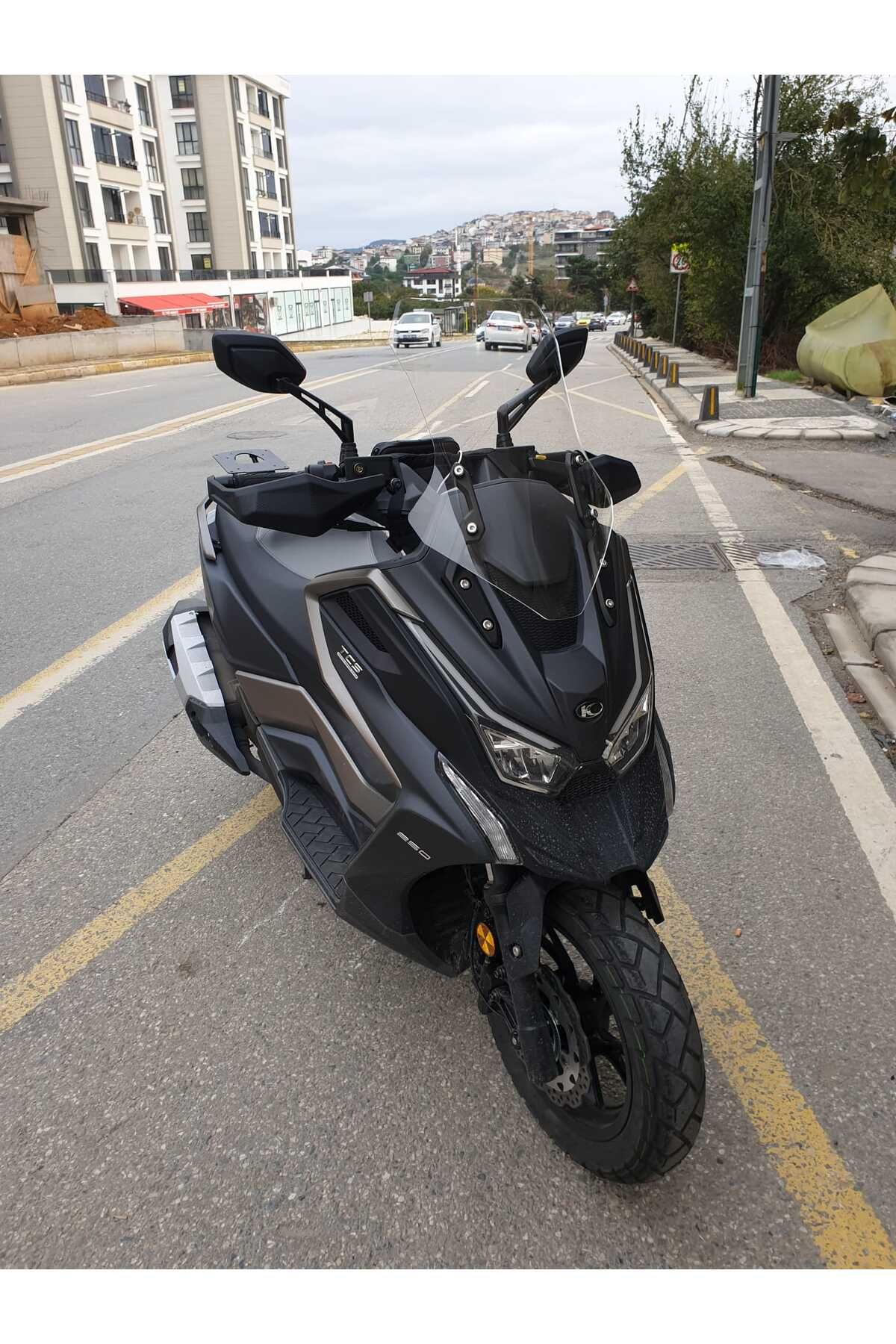 Kymco DTX 250 Siperlik Ön Cam 2025 Model 55cm şeffaf Renkli 4mm