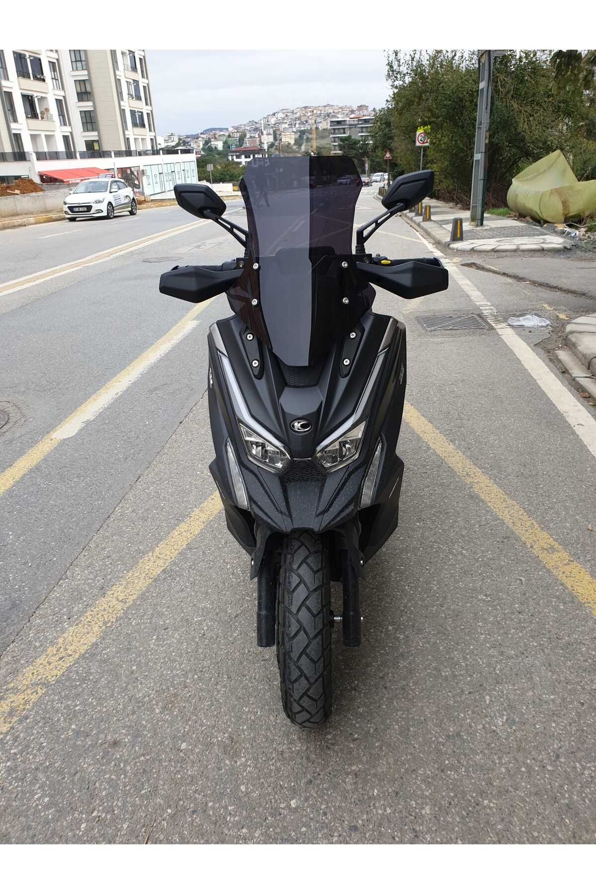 Kymco DTX 250 Siperlik Ön Cam 2025 Model 55cm Siyah Renkli 4mm