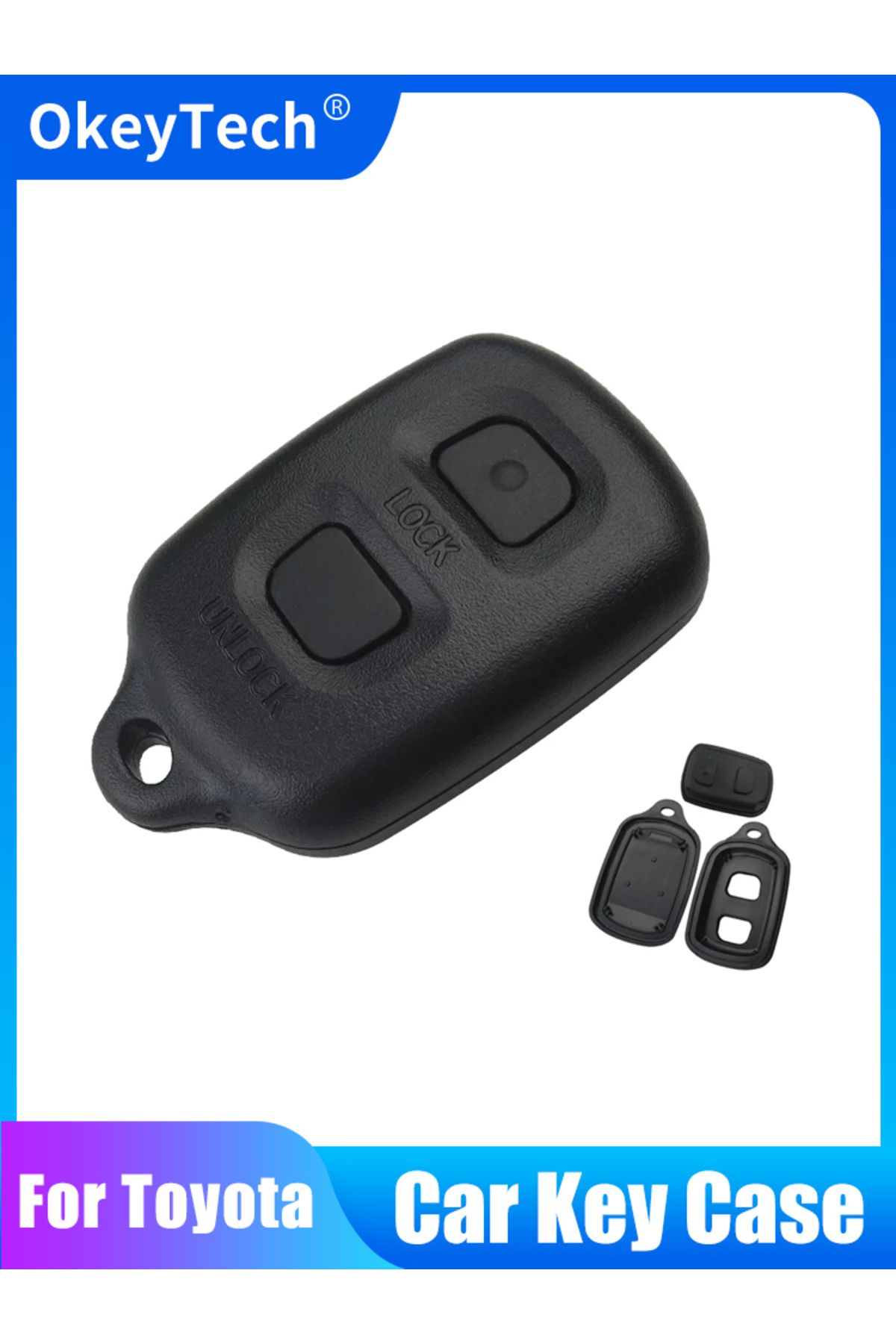 Choice-OkeyTech 2 Button For Toyota Remote Key Shell Cover Case Keyless Entry Car Key Fob Replacement Fo... 7