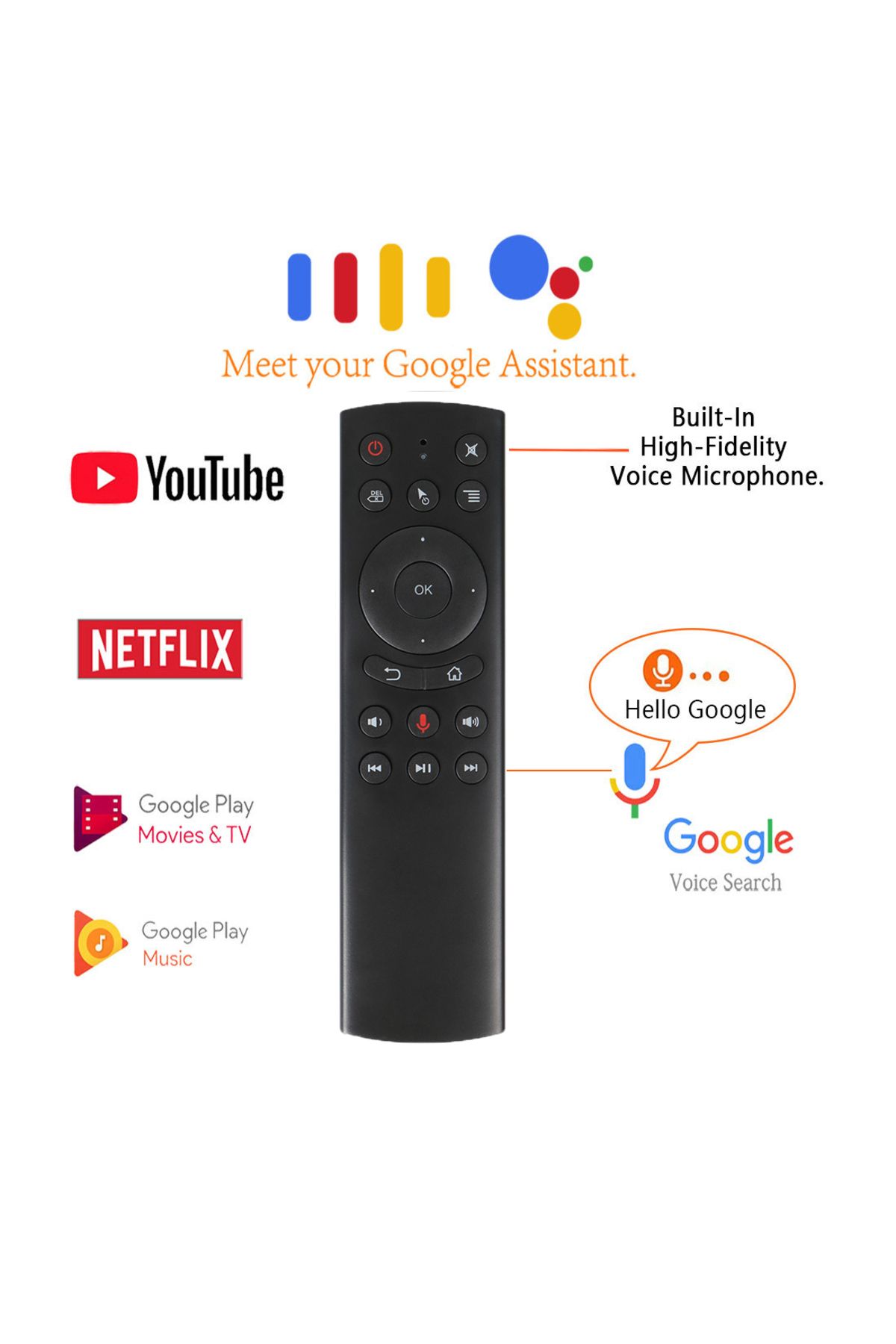Choice-G20 G20S Smart Voice Remote Control 2.4G Wireless Backlit Air Mouse Gyroscope IR Learning For H96... 2
