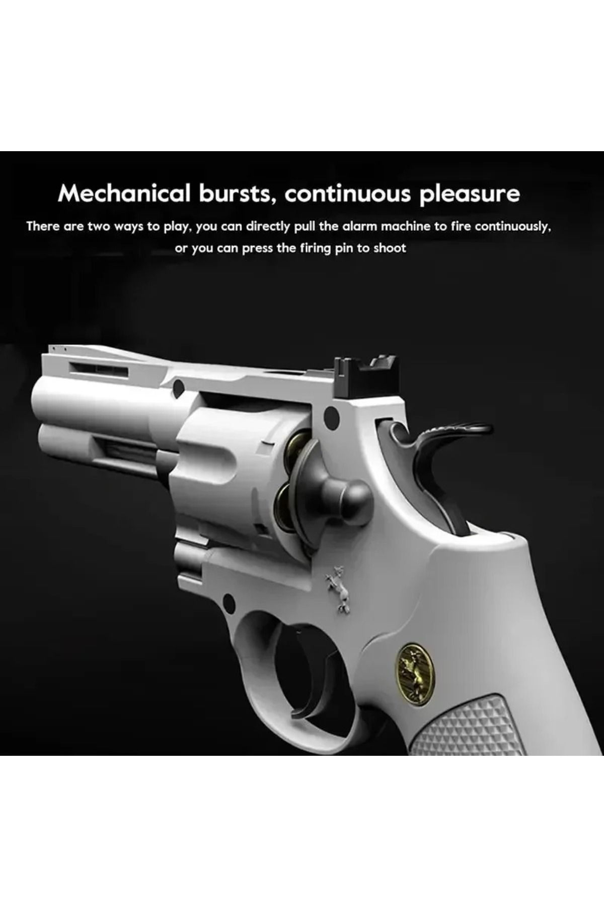 XZCAI-Magnum Zp-5 357 Long Alloy Revolver Soft Bullet Can Be Fired Pistol Boy Simulation Toy Repeating ... 4