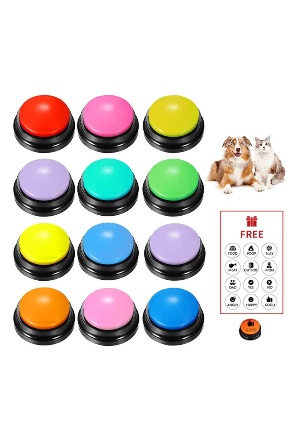 Choice-New Voice Recording Button Pet Toys Dog Buttons for Communication Pet Training Buzzer Recordable ... 2