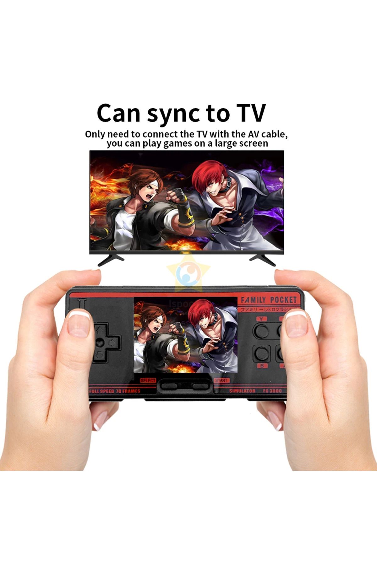 HeroAngel-FC3000 V2 Classic Retro Handheld Game Console 5000 Games IPS Screen Mini Video Game Player For MA... 5