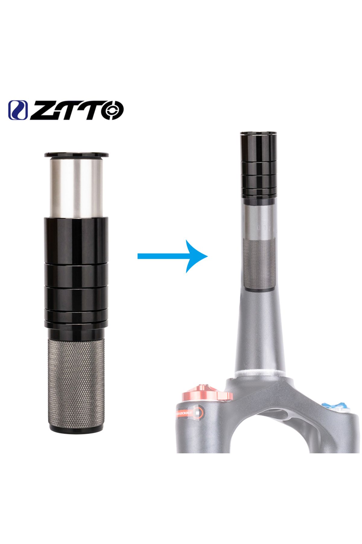 ZTTO-Bicycle Fork Tube Extend Stem Extender Handlebar Riser Extension Adapter MTB Mountain Road F... 2