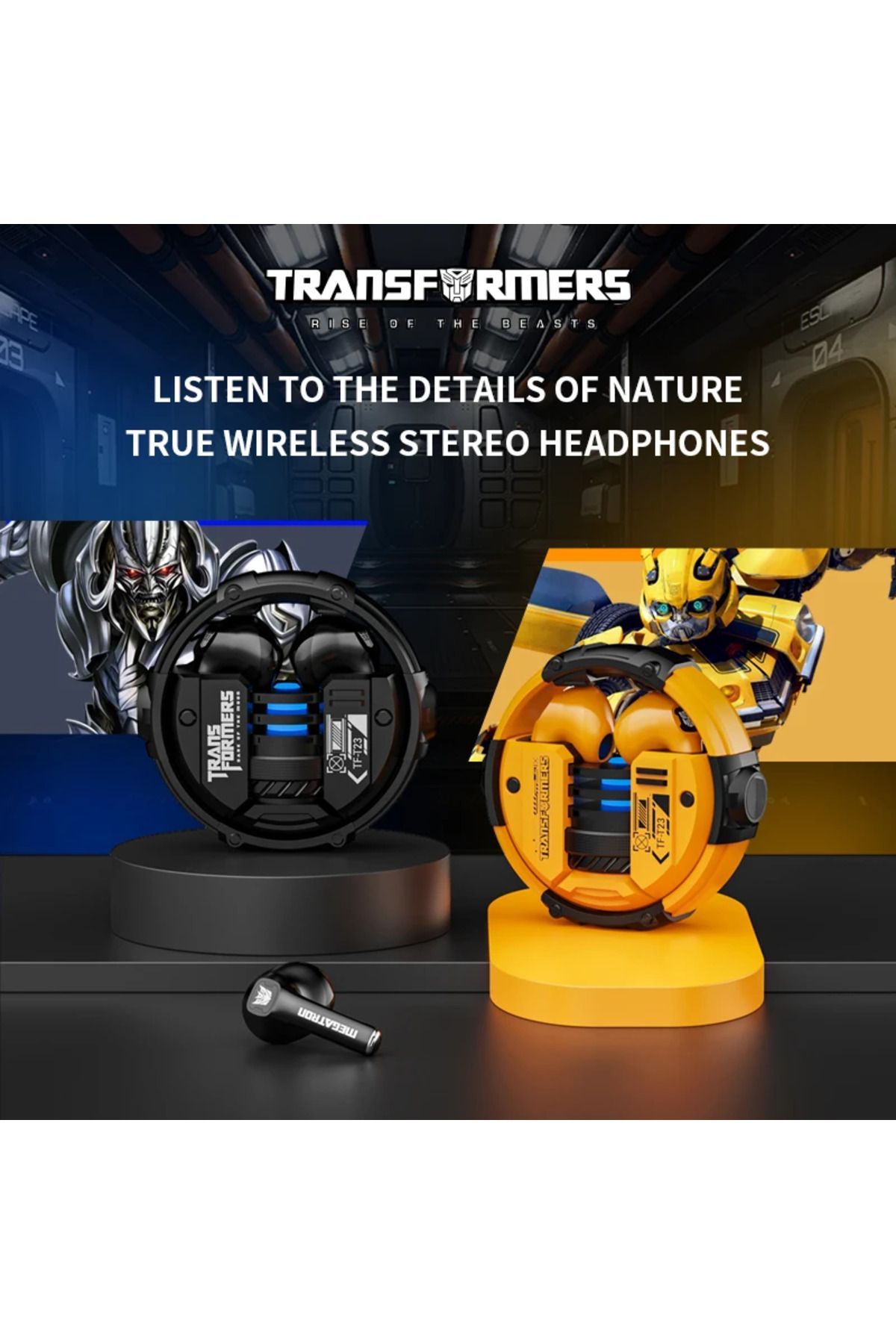 Choice-New TRANSFORMERS TF-T23 Wireless Earphone Touch Control Bluetooth 5.4 Gaming Headset 13mm Dynamic... 3