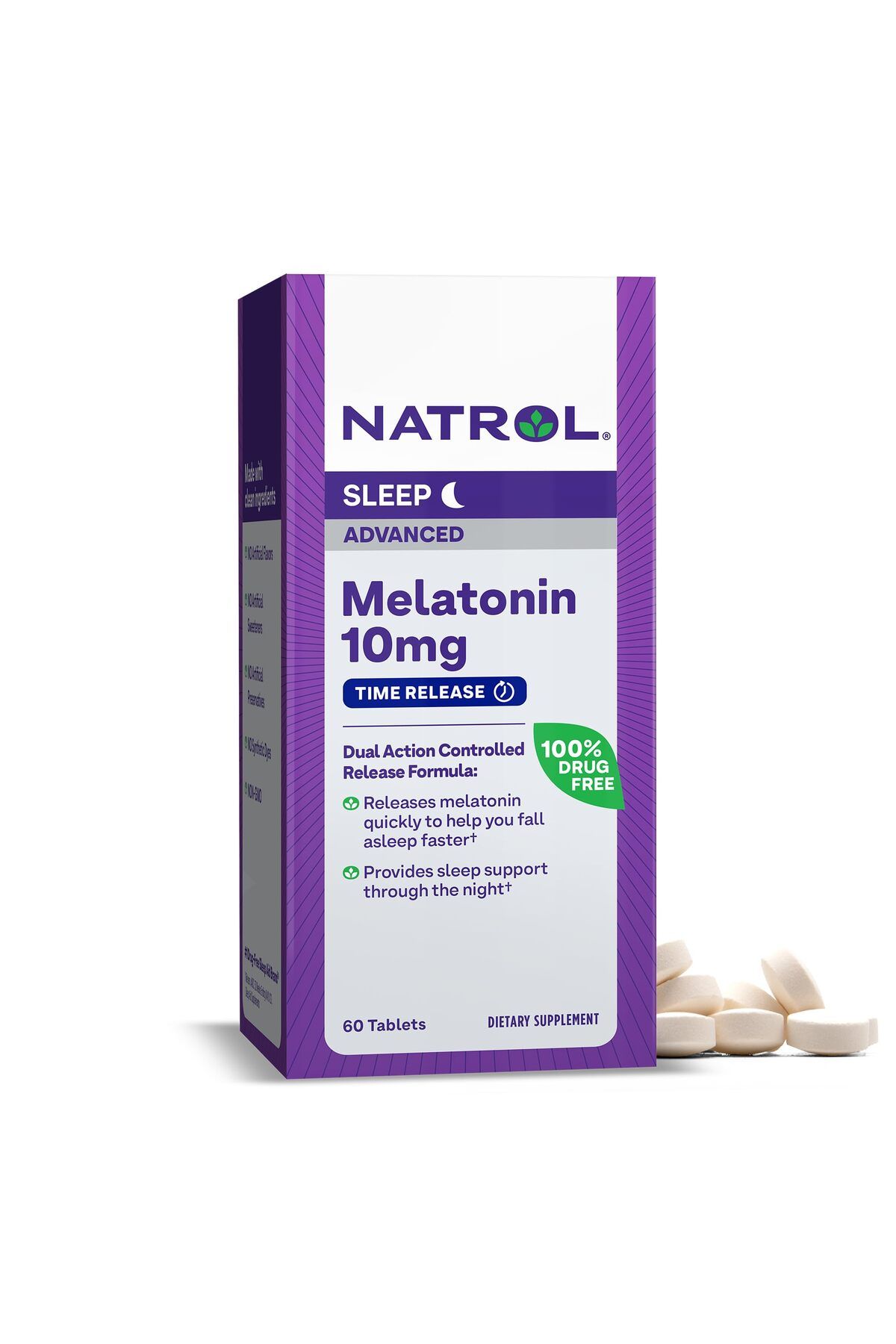 Natrol-Sleep Advanced Melatonin Time Release Tablets, Nighttime Sleep Aid, 10mg, 60 Count 1