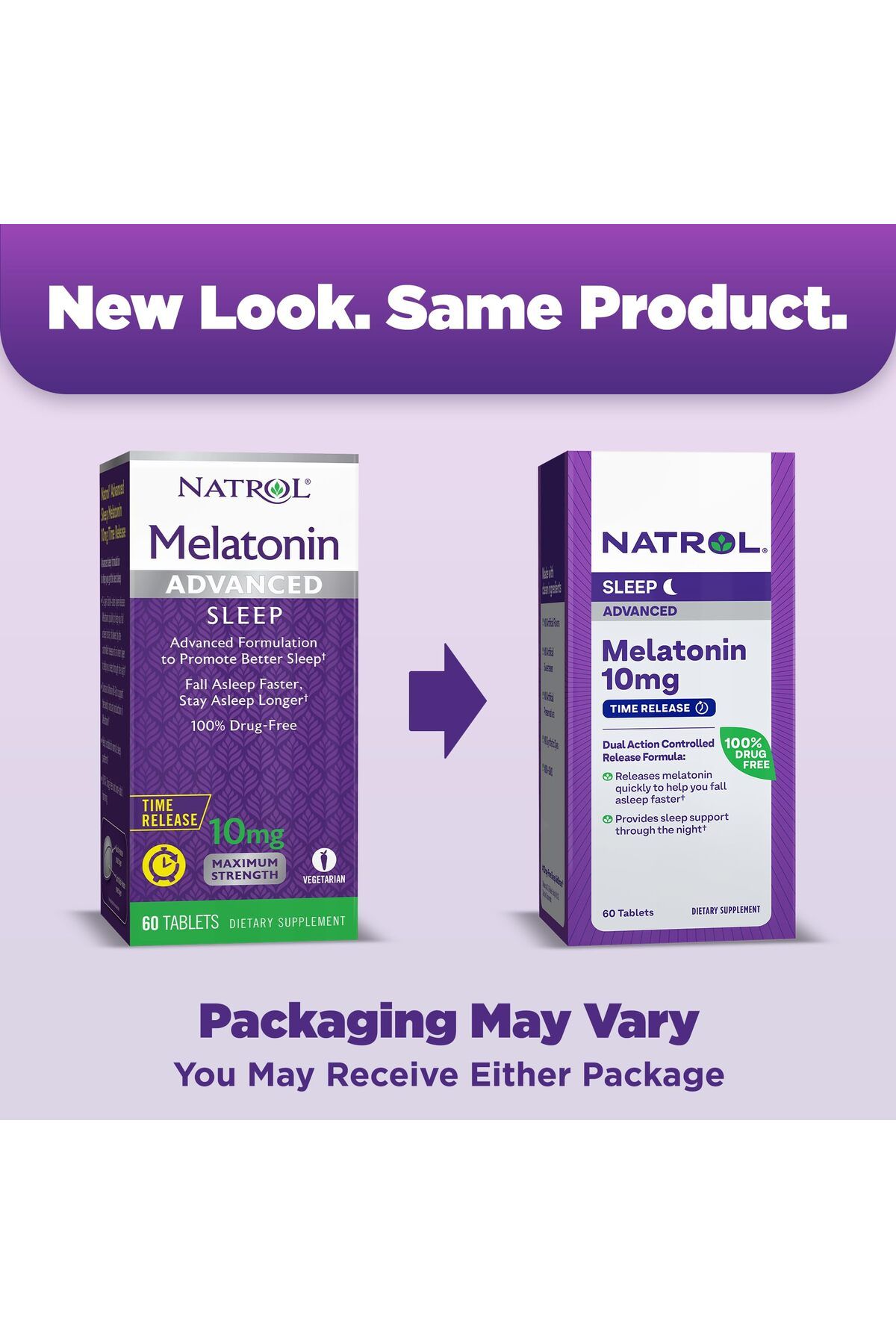 Natrol-Sleep Advanced Melatonin Time Release Tablets, Nighttime Sleep Aid, 10mg, 60 Count 2