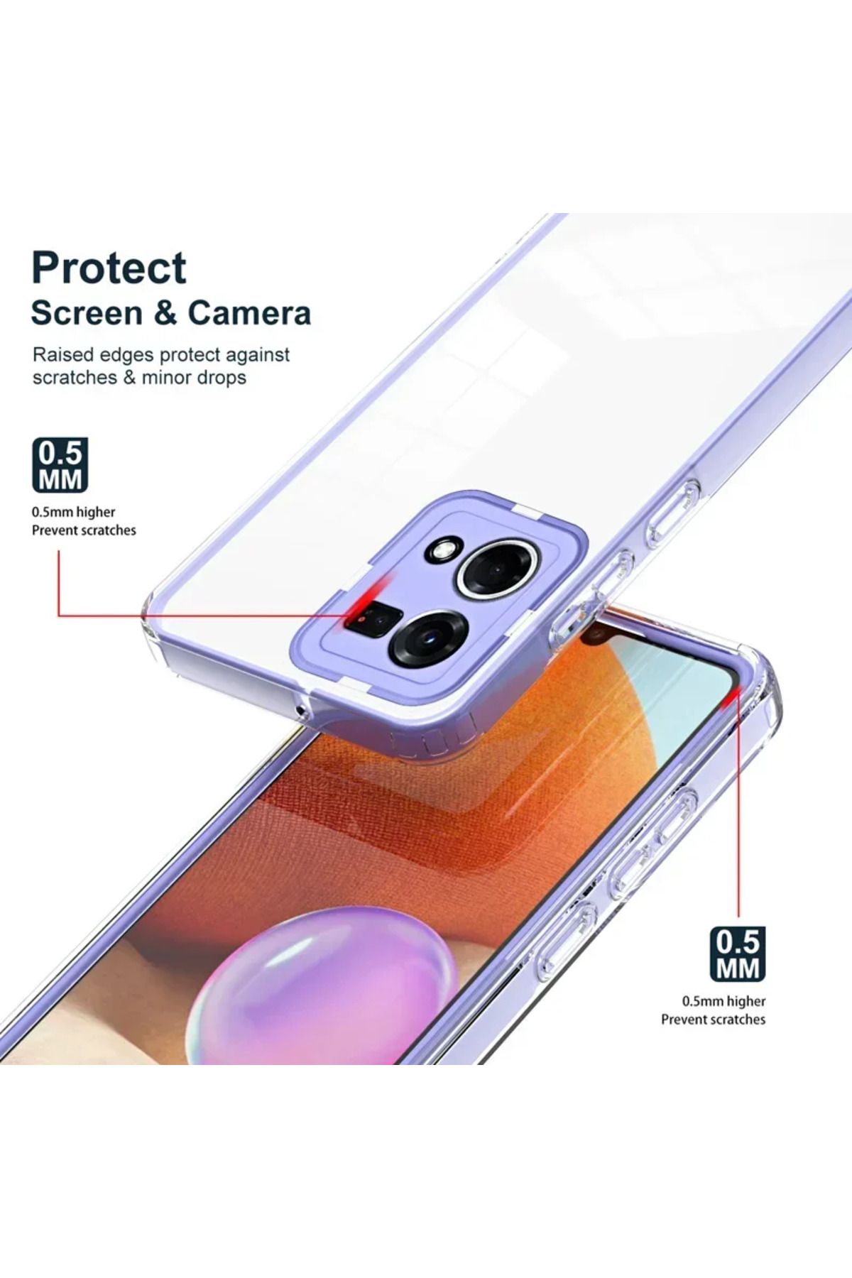 Choice-جراب شفاف عالي الدقة مقاوم للصدمات 360 درجة لهاتف OPPO Reno 11 10 8 7 Pro 5G A98 A78 A77 A38 A57 A17 A96 A... 6