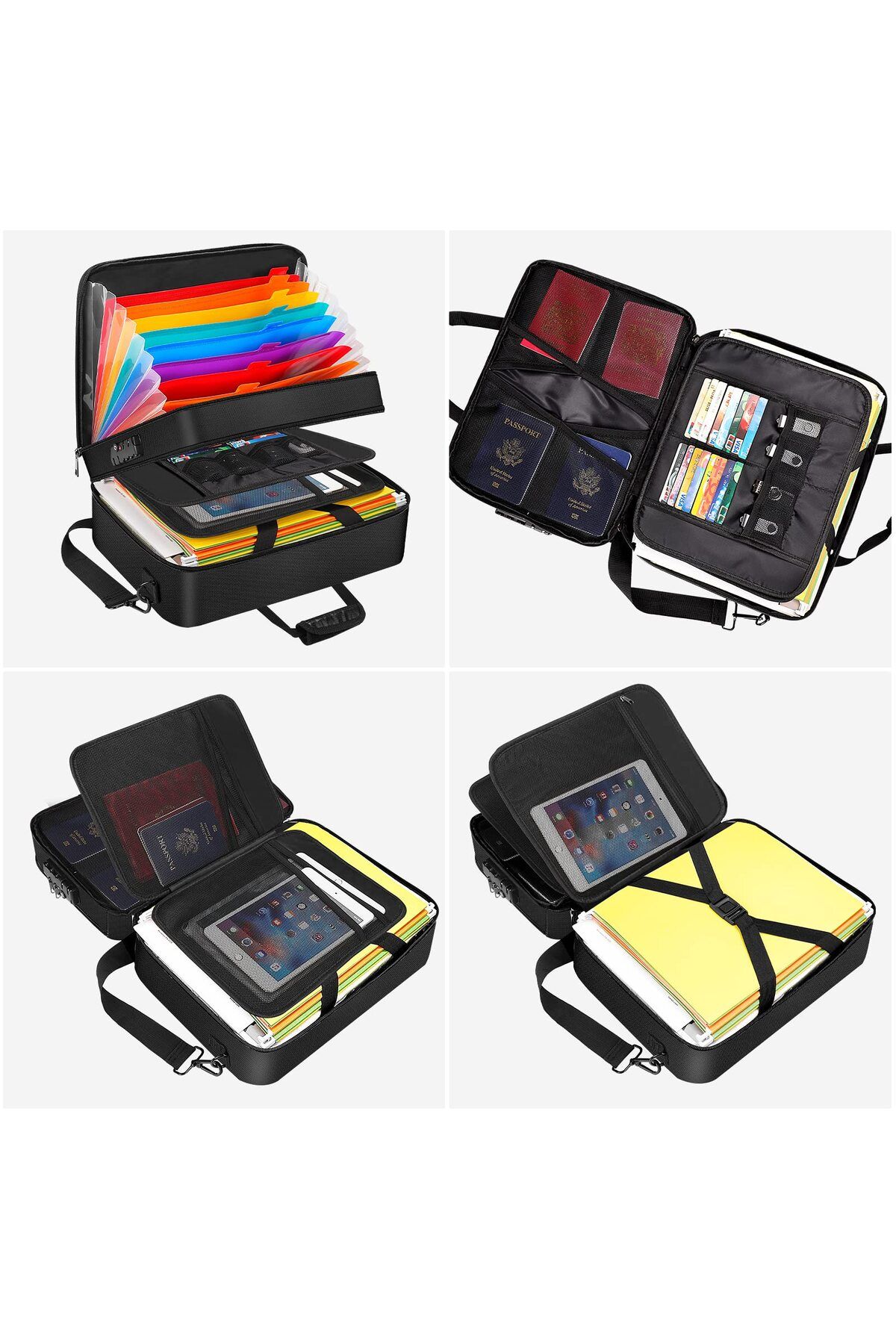 Choice-Fireproof Waterproof MultiLayered Portable File Storage Expandable Zipper File Folder File Securi... 3