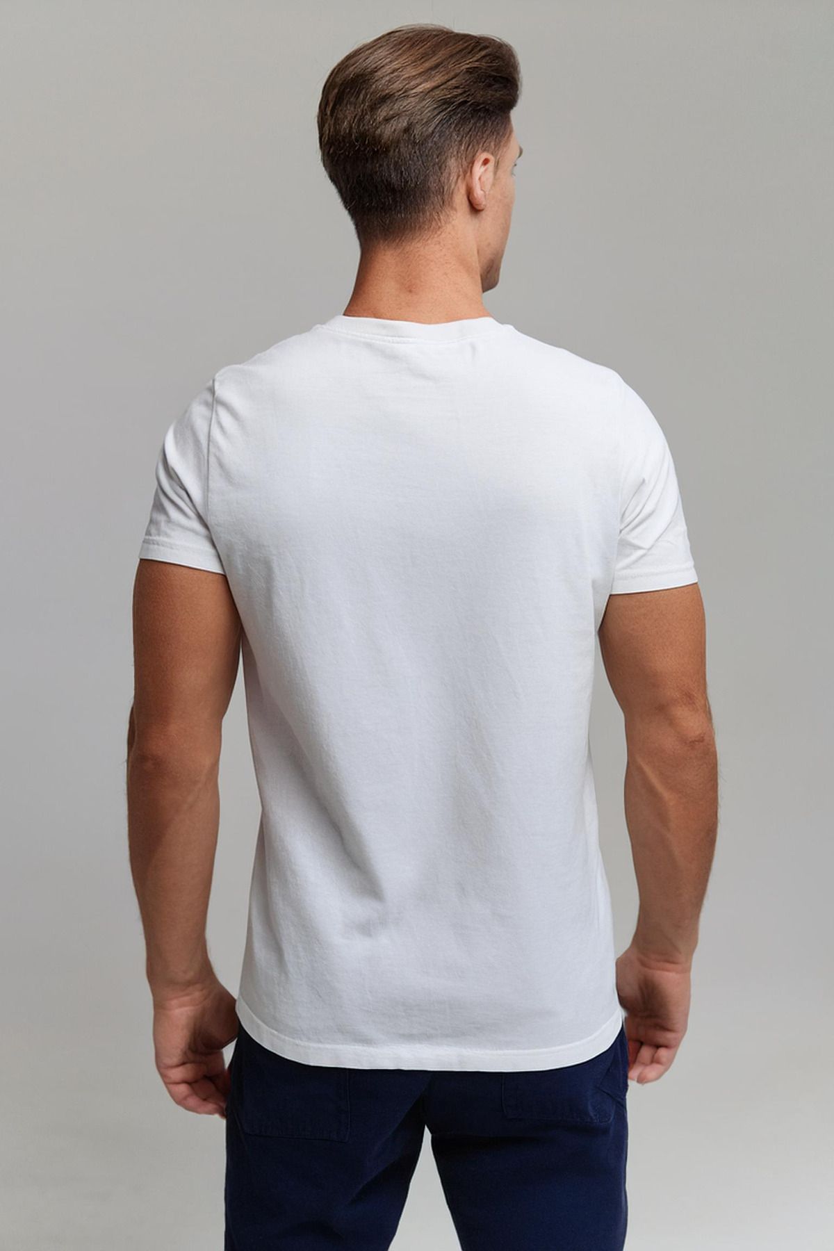 KaeLaurean-Men's Crew Neck 100% Cotton Relaxed Fit T-Shirt 2