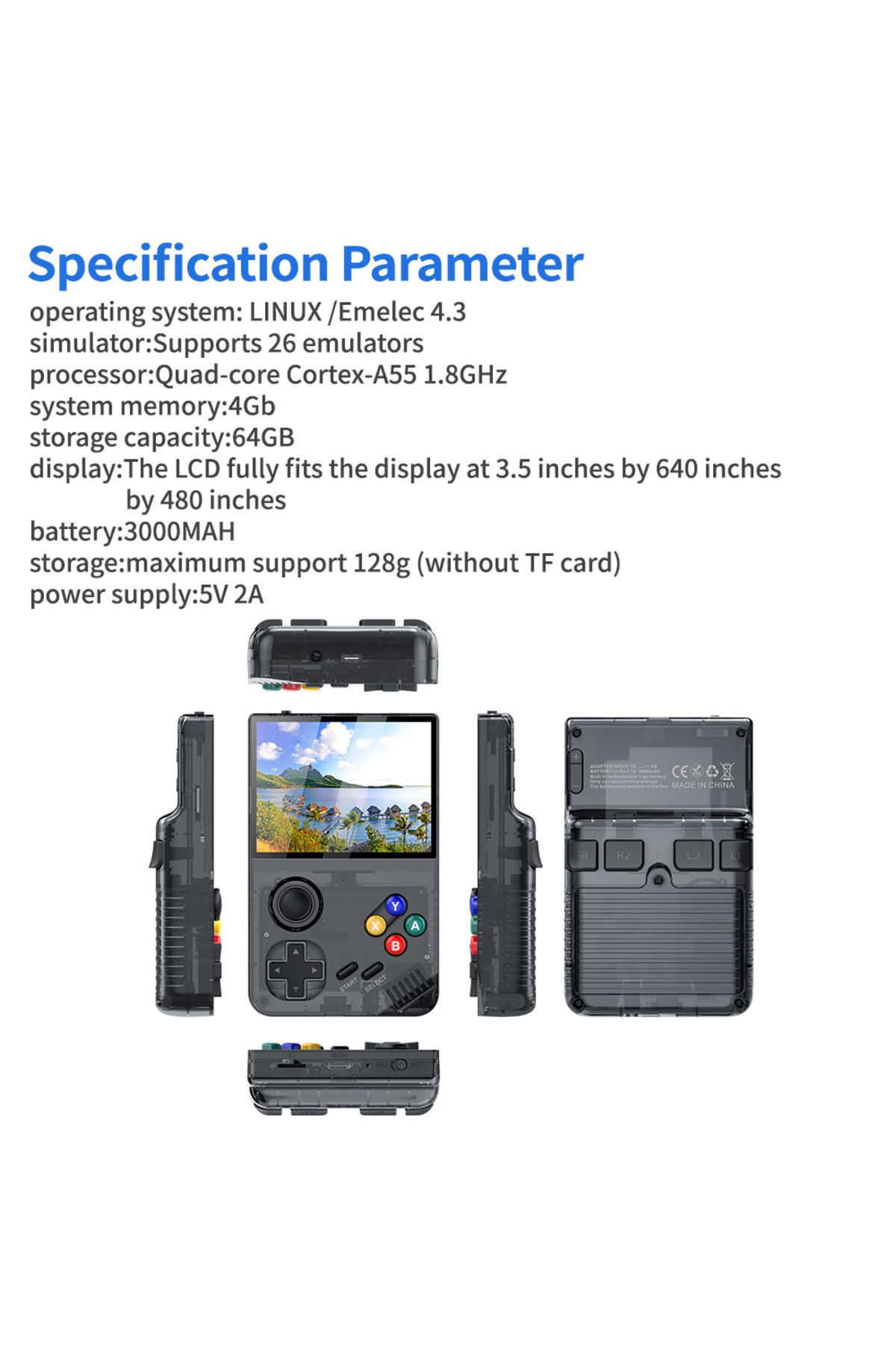 yydzkj-M19 retro handheld game console high-definition 3.5-inch IPS screen with built-in 20000 game 3D l... 6