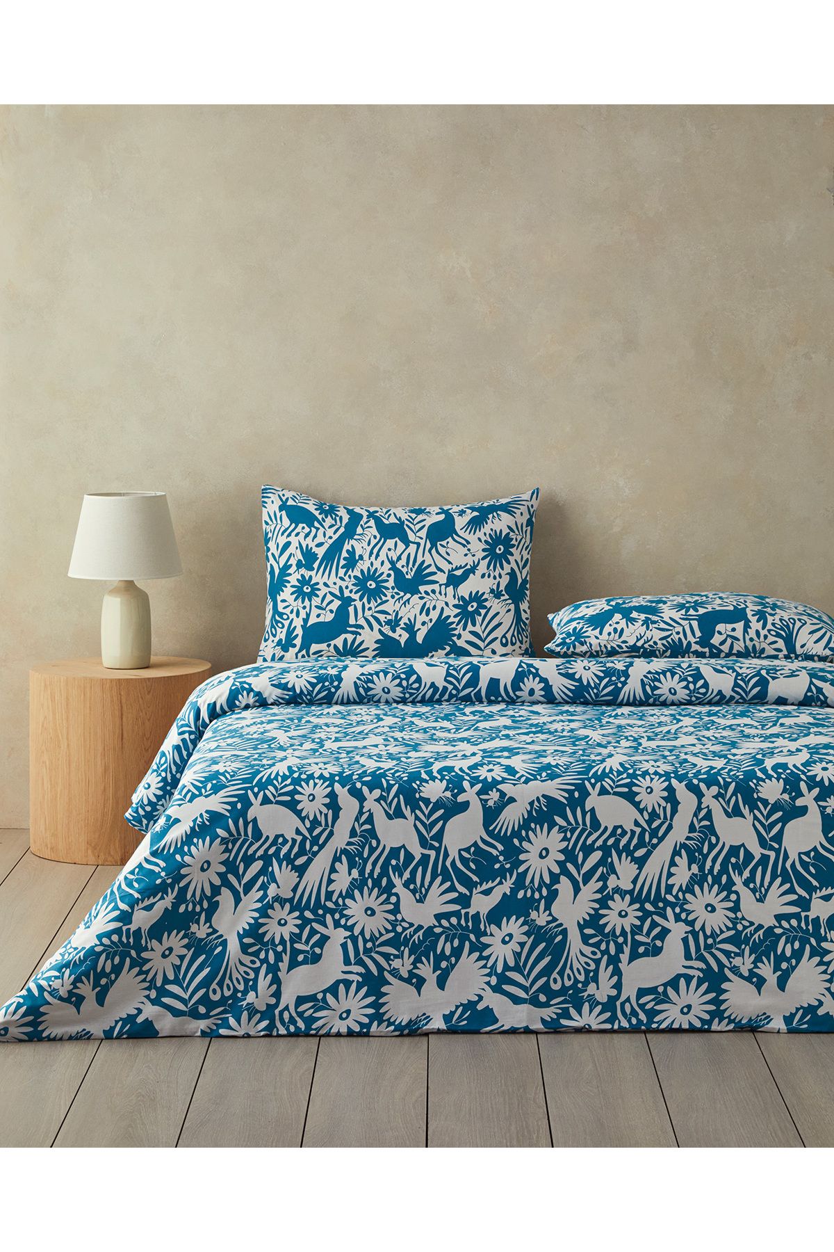 English Home-Blue Single Folk Jungle Duvet Cover Set 5