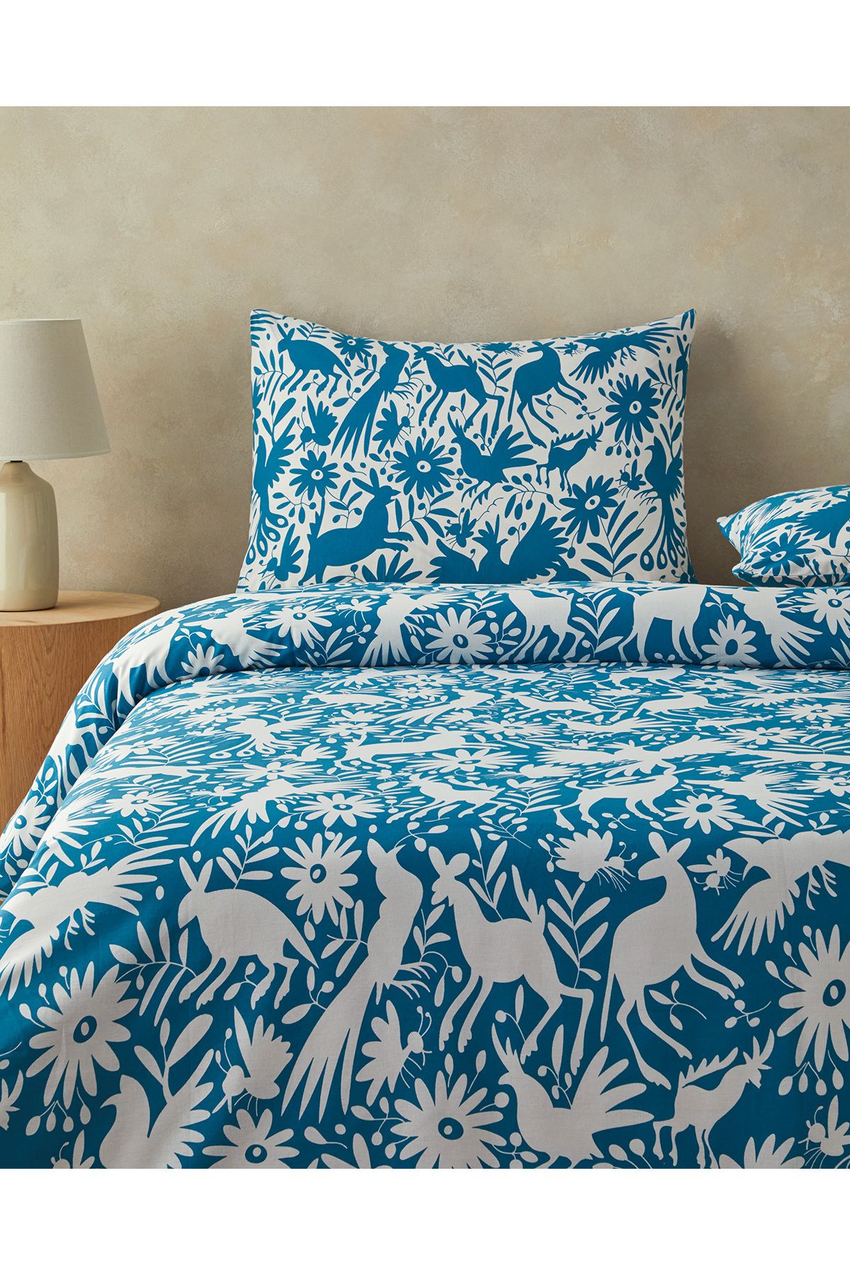 English Home-Blue Single Folk Jungle Duvet Cover Set 4
