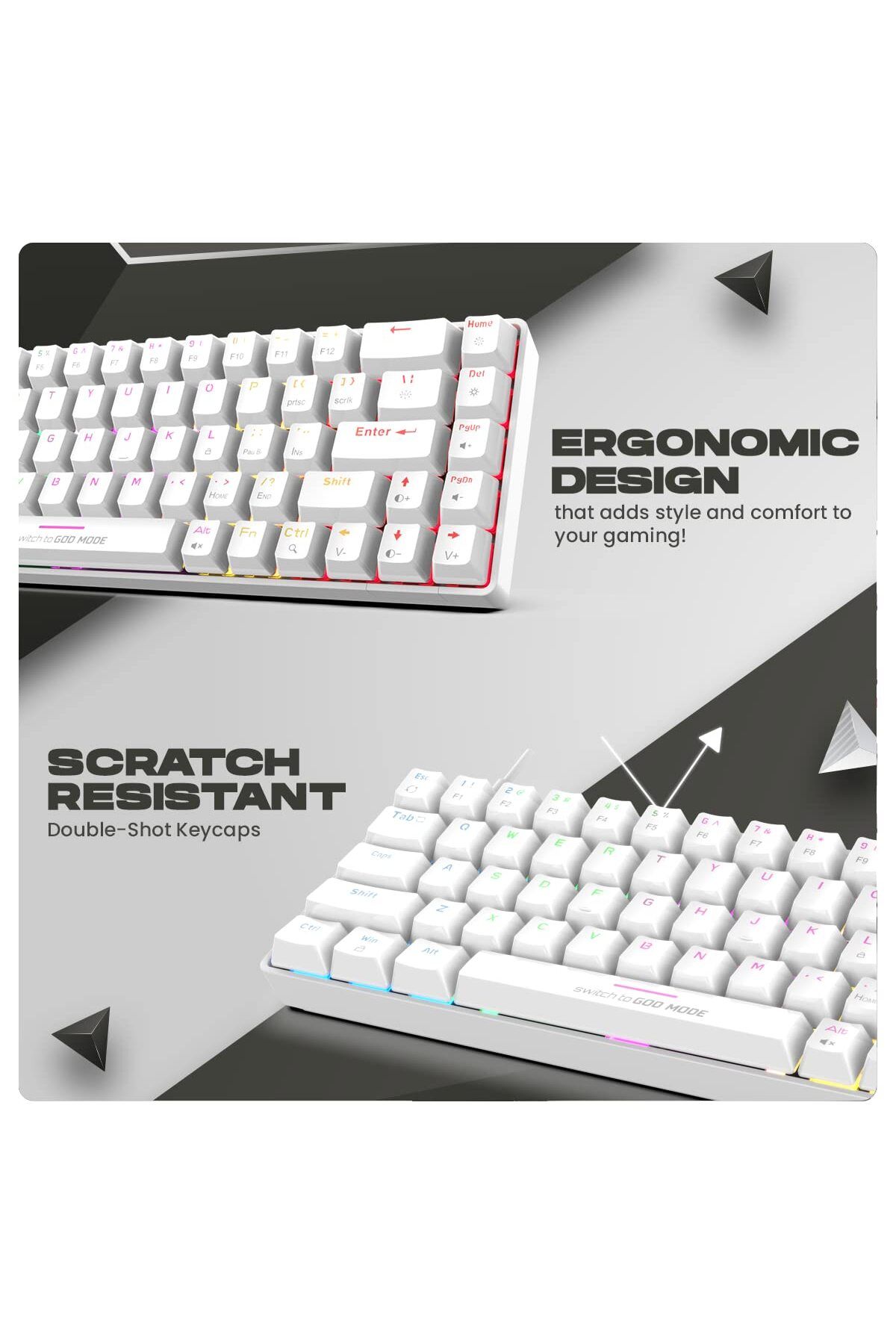 Cosmic Byte-Cosmic Byte CB-GK-36 Artemis 68Key RGB Mechanical Keyboard, Outemu Blue Switches (White) 6