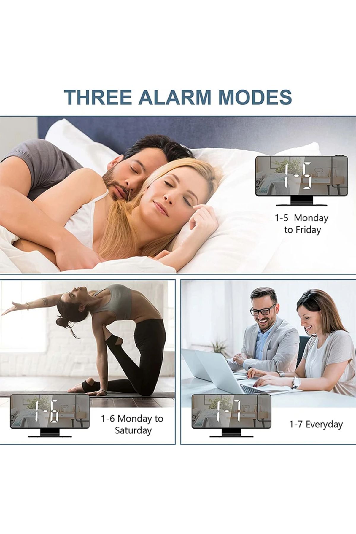 Choice-LED Digital Alarm Clock Projection Clock Projector Ceiling Clock with Time Temperature Display Ba... 4