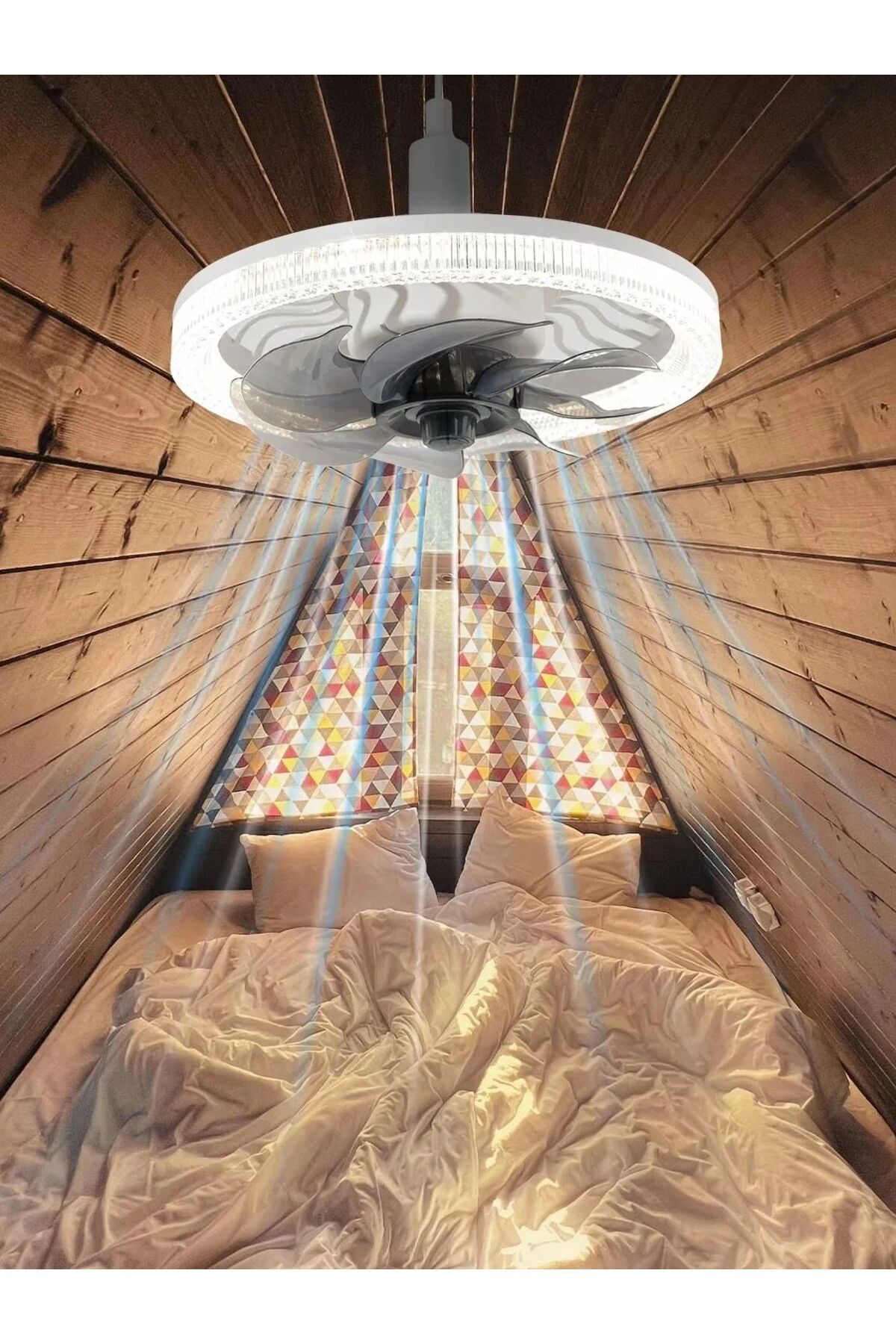 IRALAN-Modern ceiling fan with light, remote control adjustable three-color dimming LED ceiling f... 8