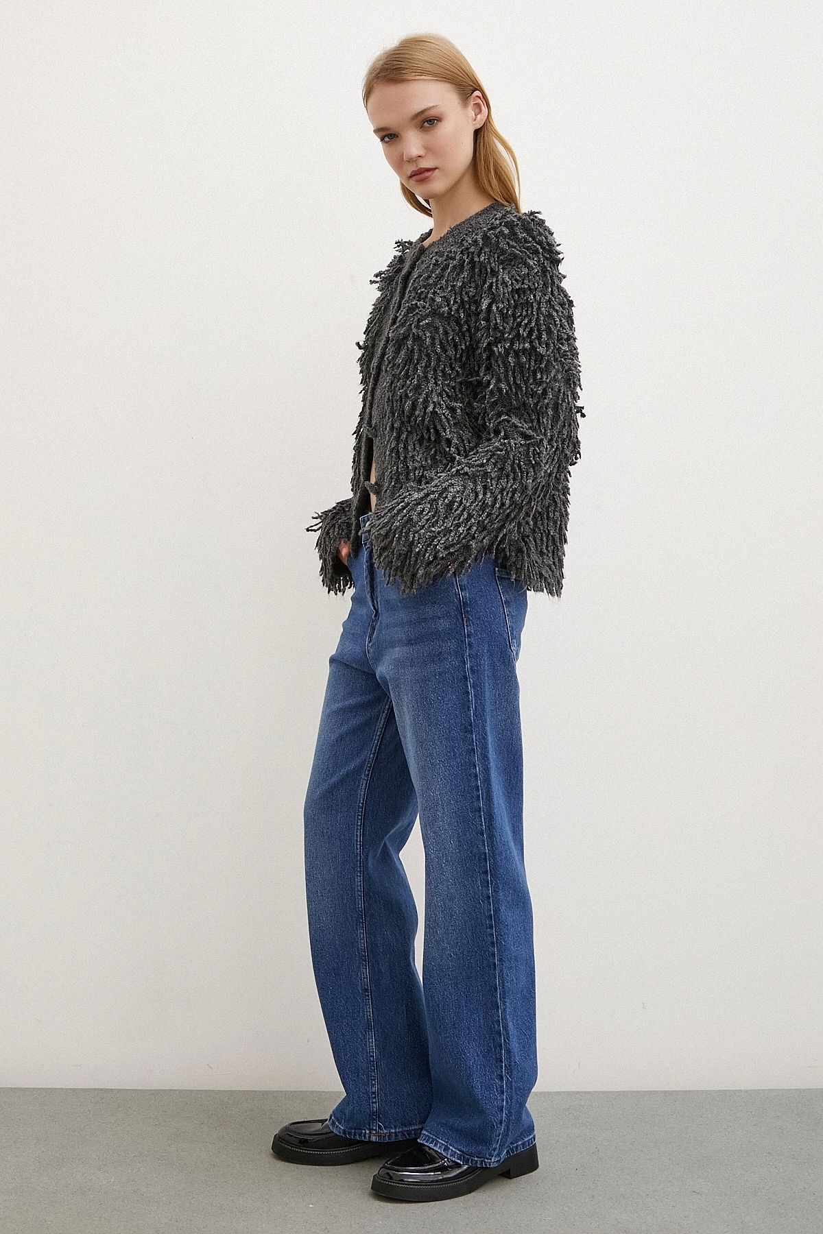 Never more-Anti-Racite Buttoned and Fringed Cardigan 4