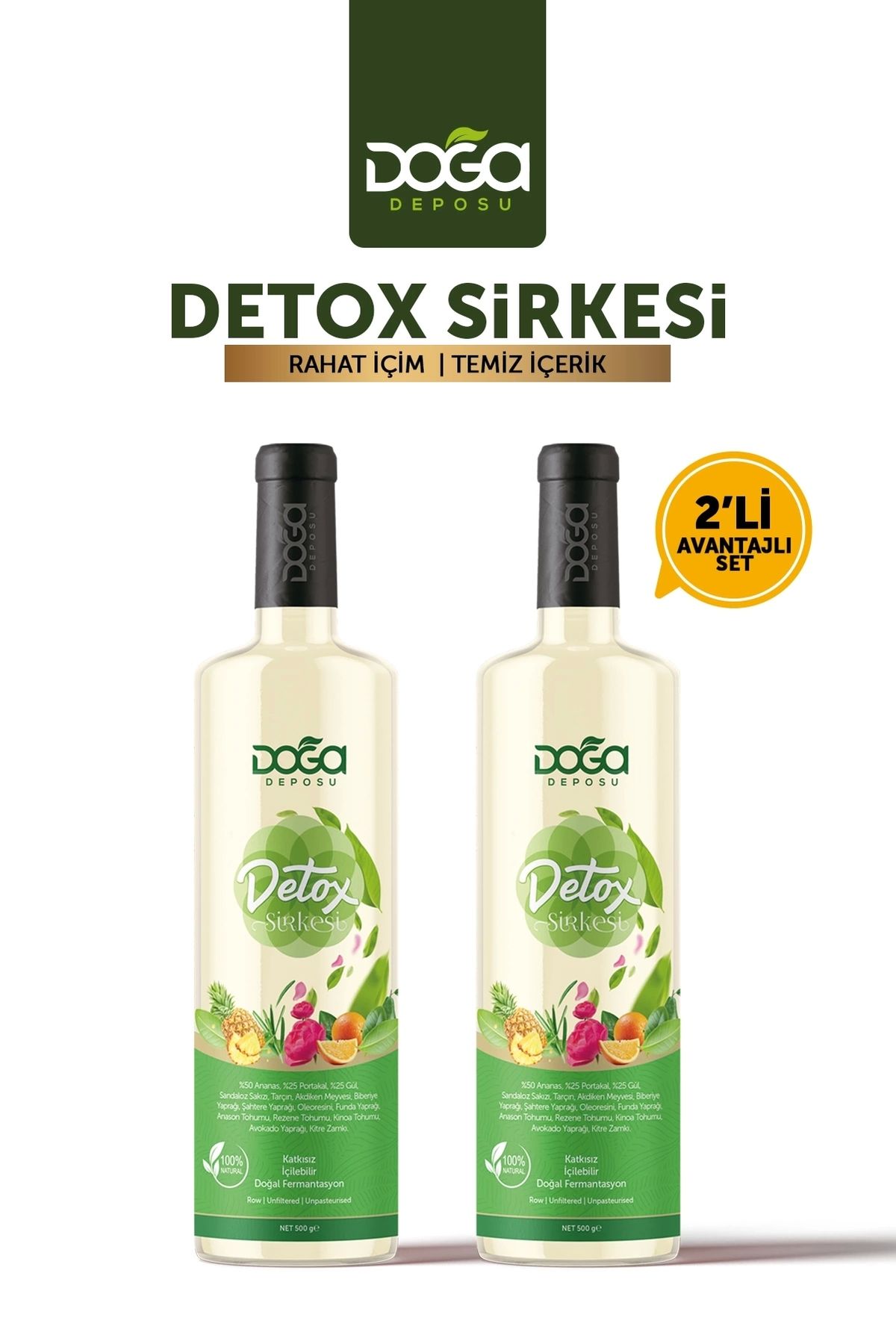 DOĞA DEPOSU Detox Sirkesi 2 li