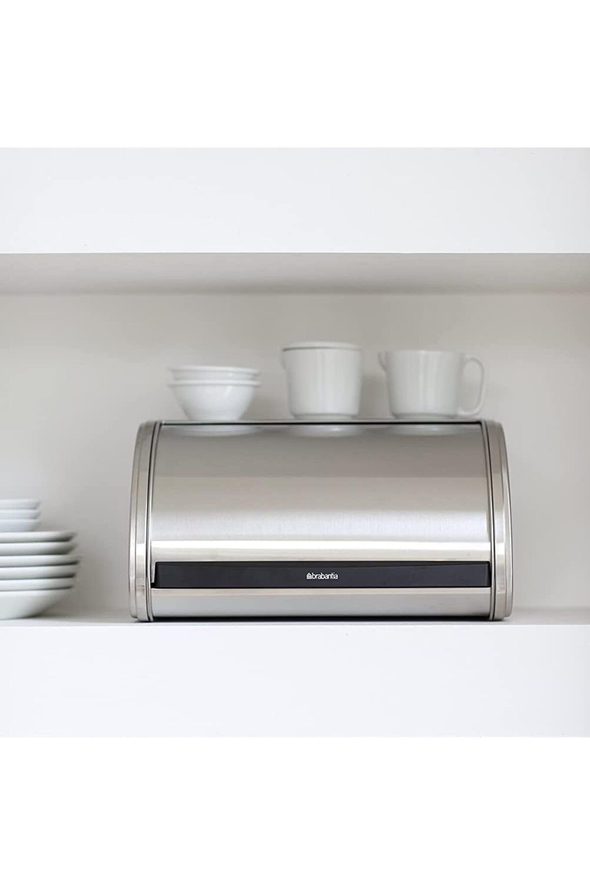 Brabantia-علبة خبز دائرية من الفولاذ مقاس 31.5x27x17.5 سم 4