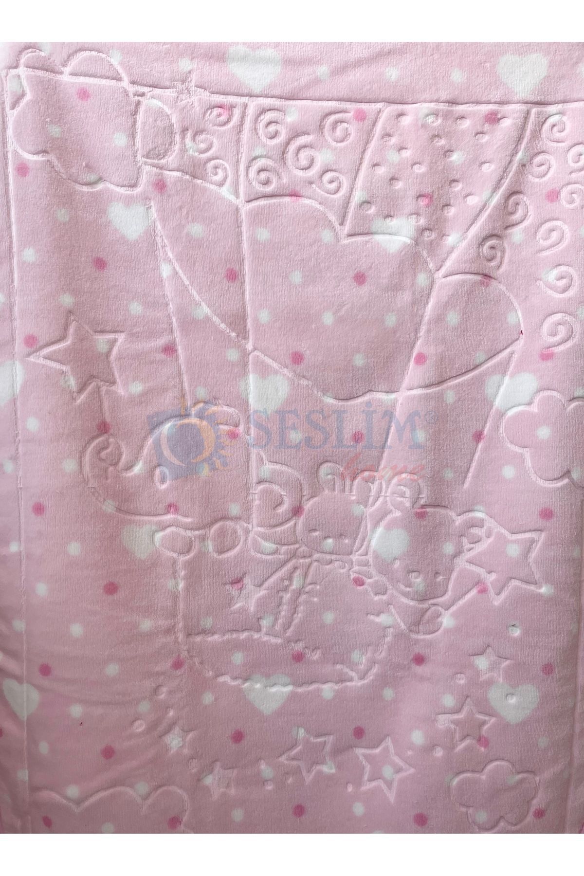 Merinos Embos Pembe Bebek Battaniyesi fotoğrafı 4 (önizleme)