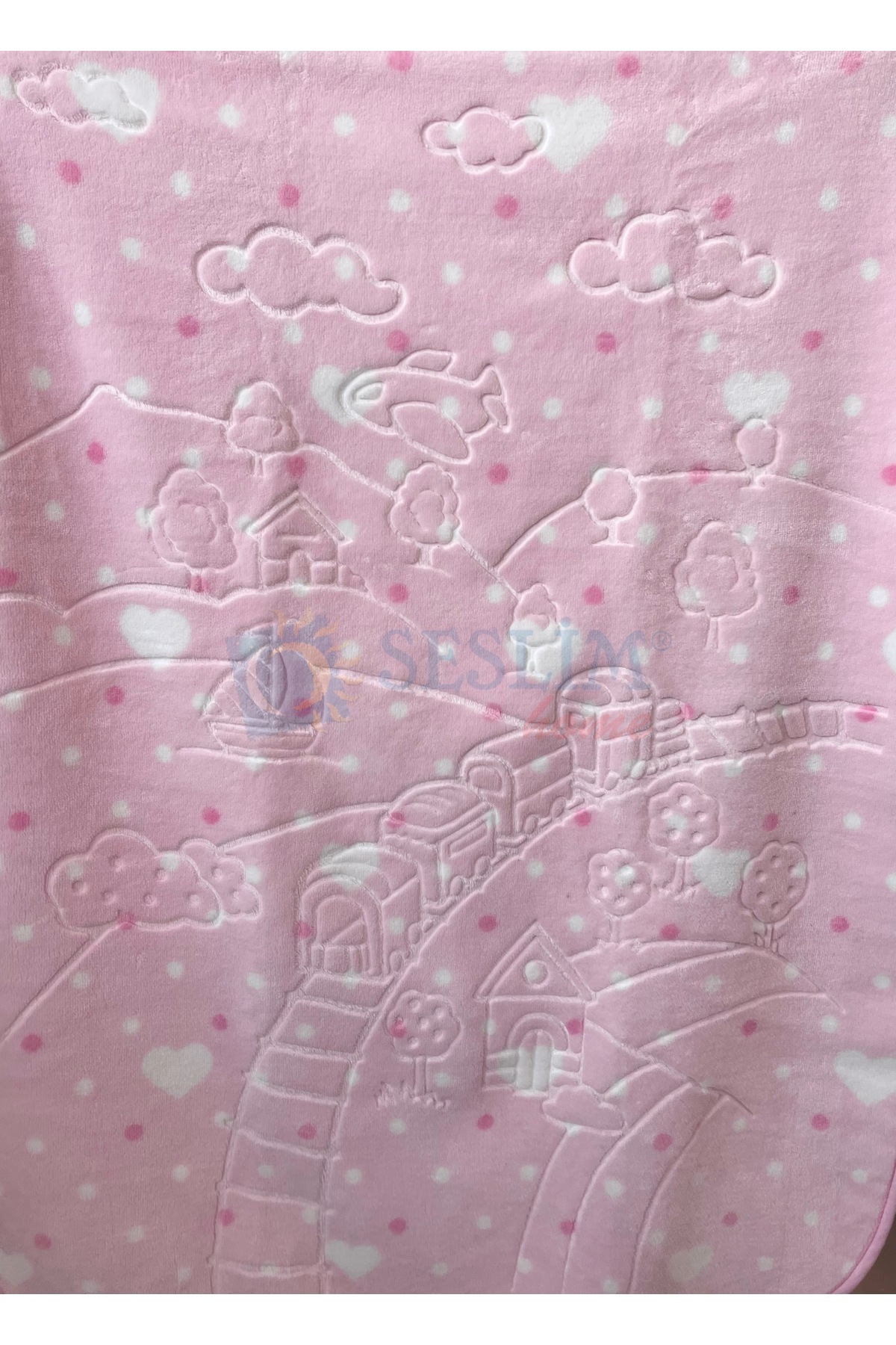 Merinos Embos Pembe Bebek Battaniyesi fotoğrafı 4 (önizleme)