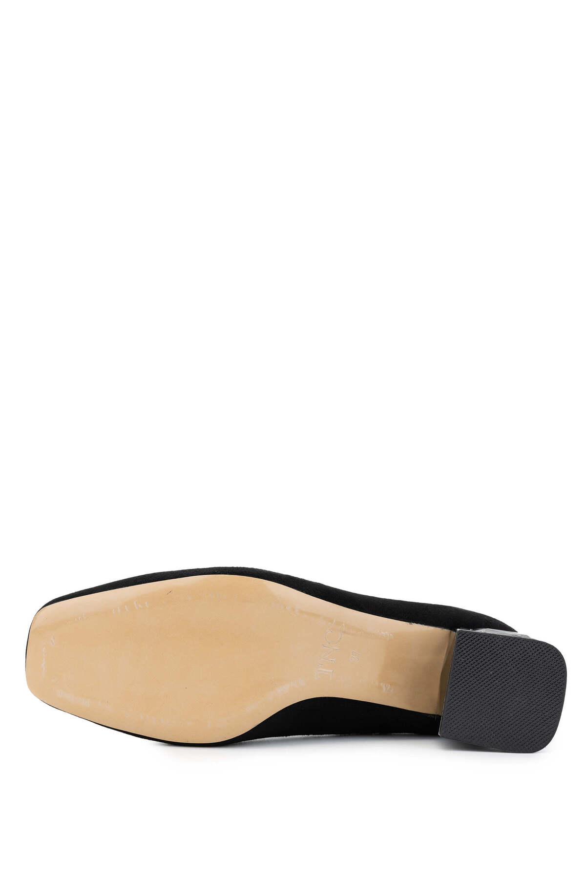 Tamer Tanca  Kadın Hakiki Deri Siyah Süet Topuklu Ayakkabı - Görsel 5