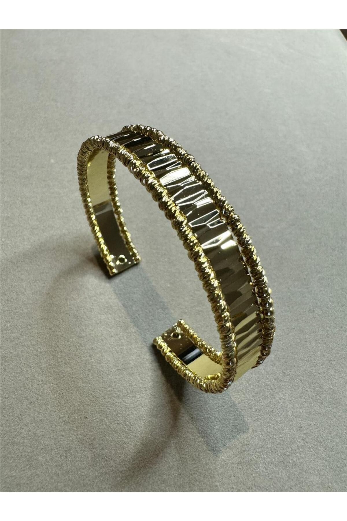 Pelin Aksesuar-Vip Gold Doric Steel Bracelet 2