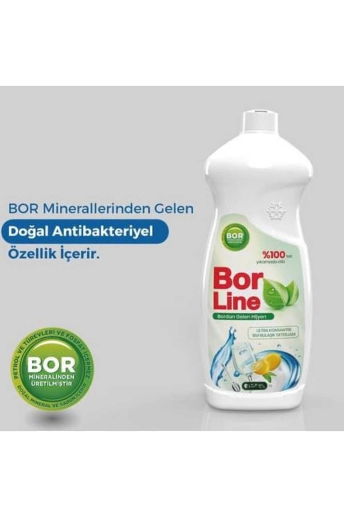 Bor Borline Yerli Üretim Bor Katkılı 1350 ml Limon Kokulu Sıvı Bulaşık Deterjanı