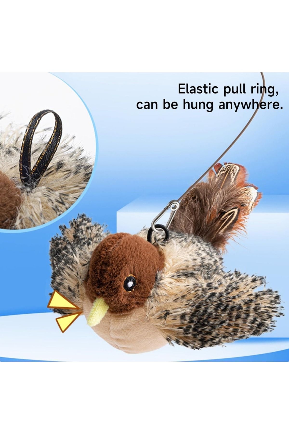 Choice-Flapping Bird Cat Toy, Interactive Flappy Bird Cat Toy Bird Toy for Cats, Simulated Chirping Bird... 6