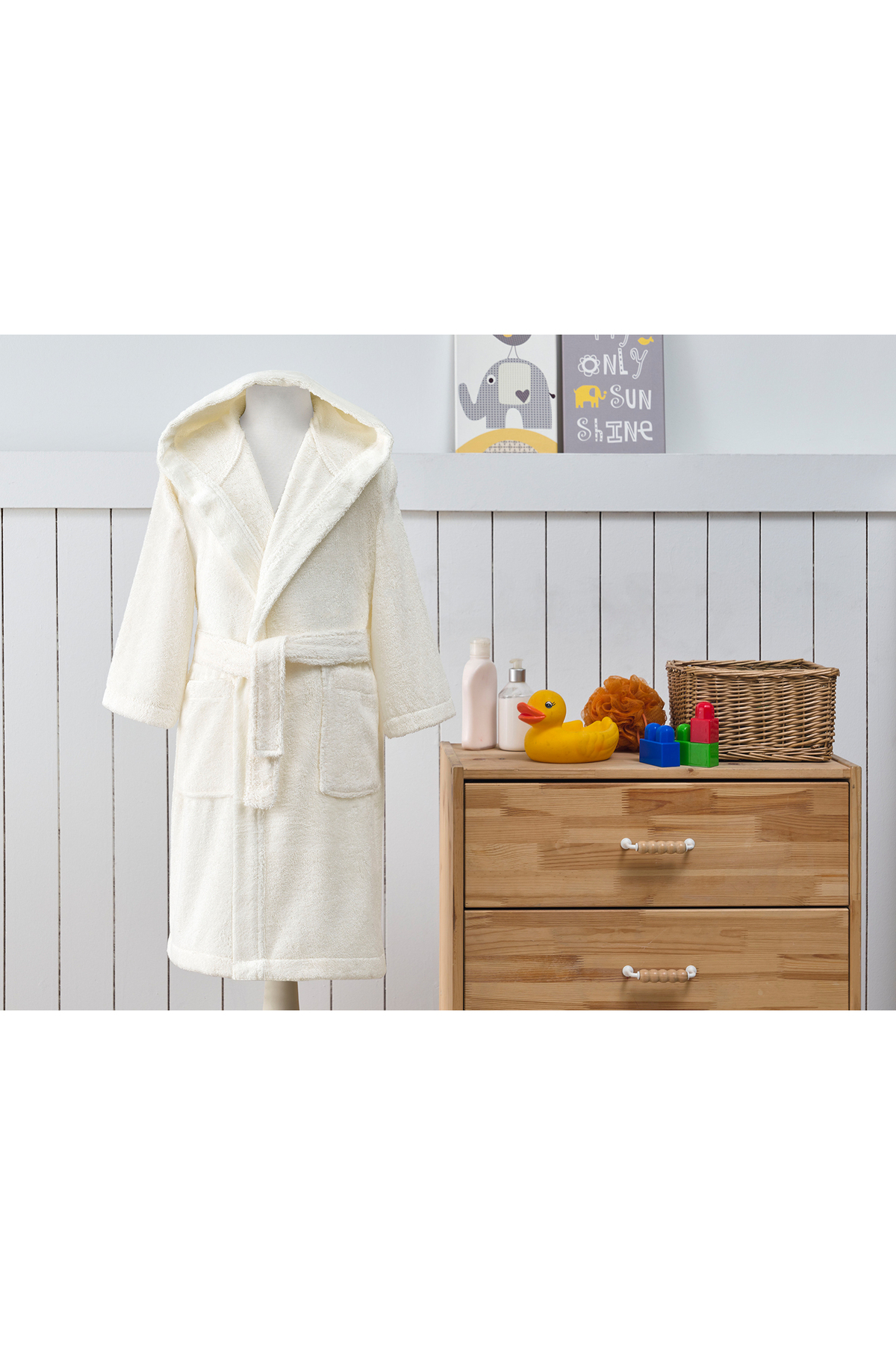 Özdilek Ashley Kapüşonlu Bambu Çocuk Bornozu 11/12 Yaş fotoğrafı 2 (önizleme)