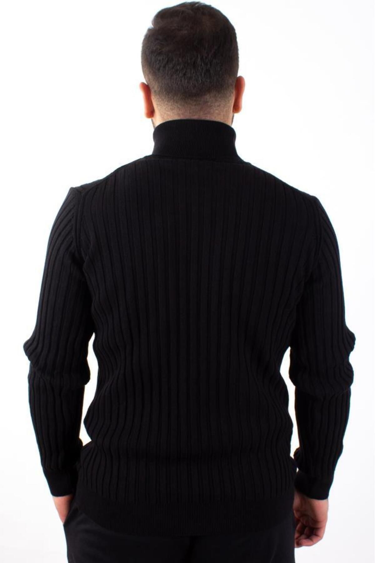 Twister Jeans-Twister 3625 Black Turtleneck Men's Sweater 4