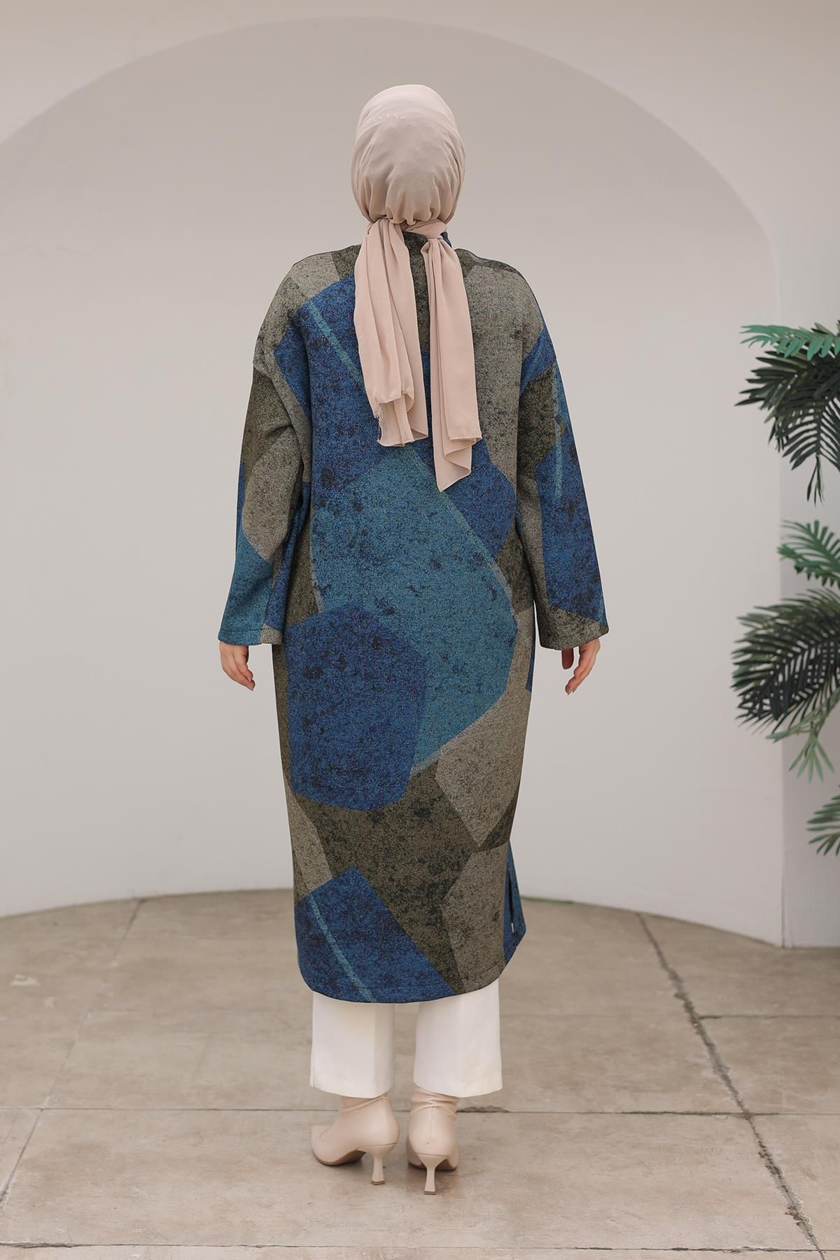 Armine TREND-Armi̇ne Trend Range Zippered Loose Cut Wear Blue 24Kt525 6