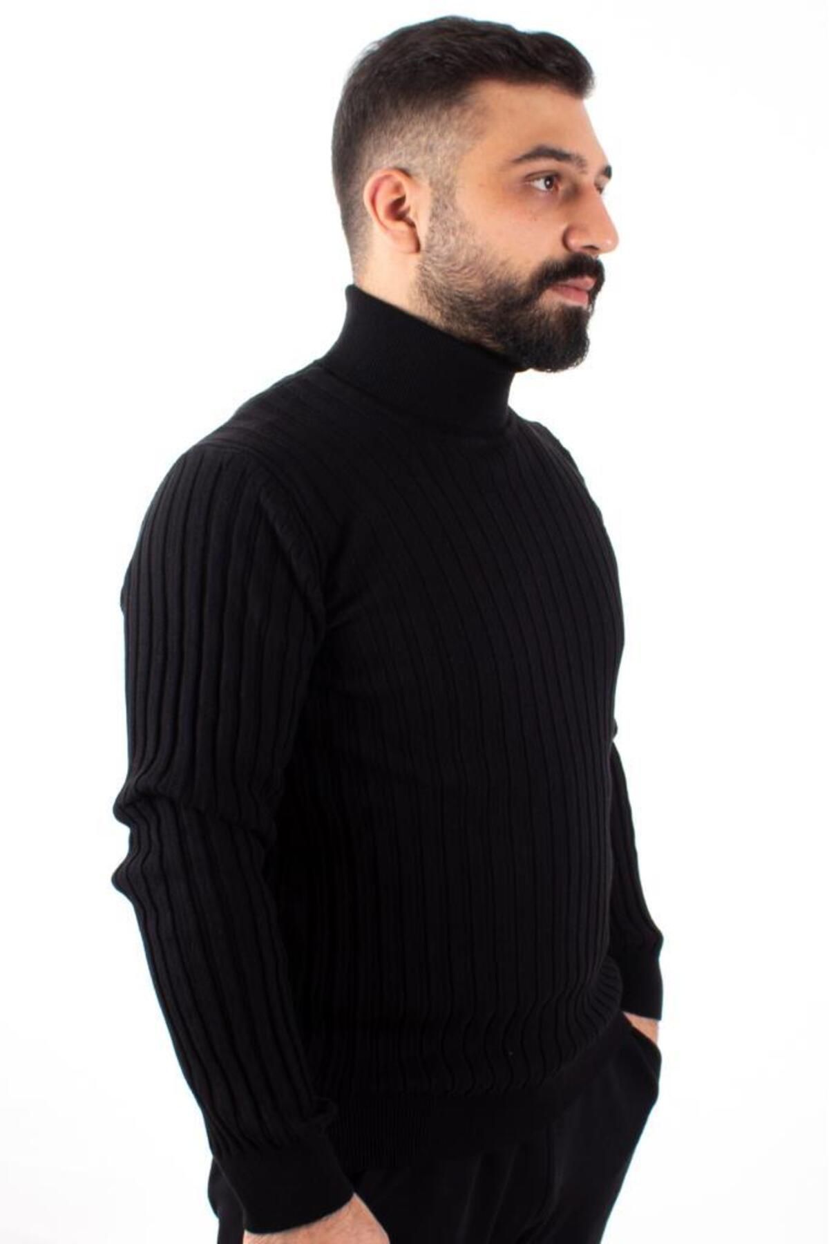 Twister Jeans-Twister 3625 Black Turtleneck Men's Sweater 1