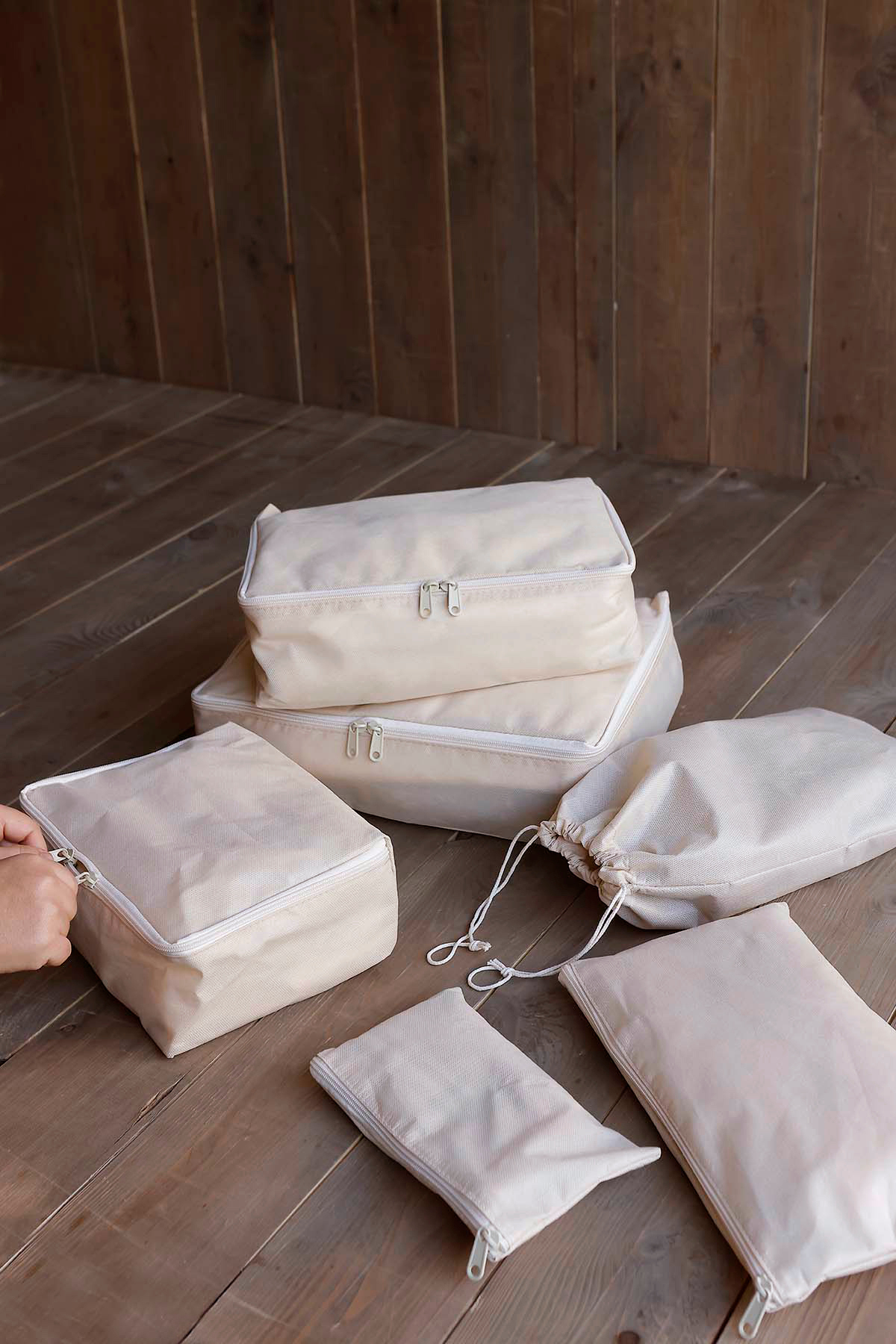 Genel Markalar 6'lı Bej Valiz Düzenleyici Bavul İçi Organizer Set Seyahat, Doğum Çantası, Baza Düzenleyici Hurç fotoğrafı 2 (önizleme)