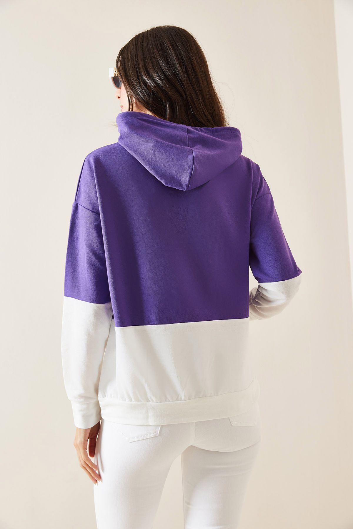 XHAN-Lilac Piece Sweatshirt 5Kxk8-48999-26 5