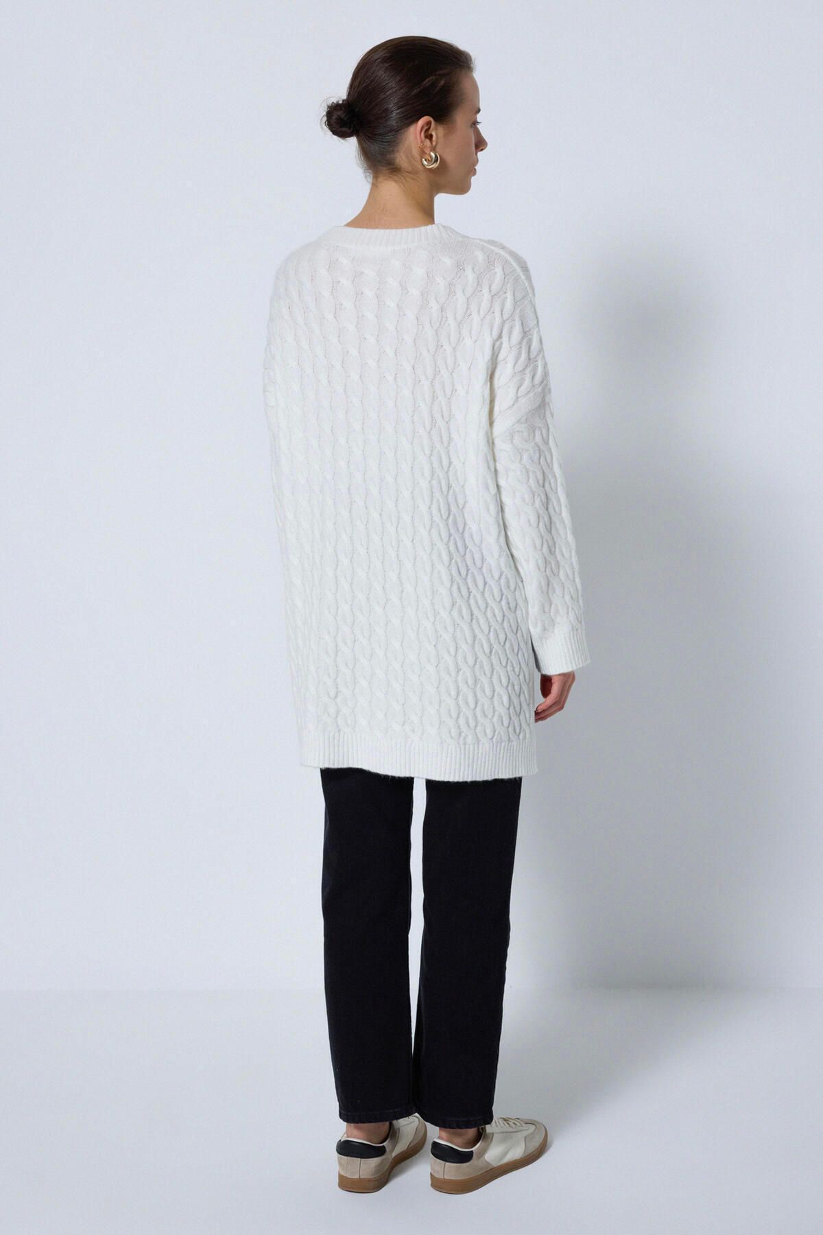 Touché Privé-Off-Shoulder Hair Knit Sweater 4