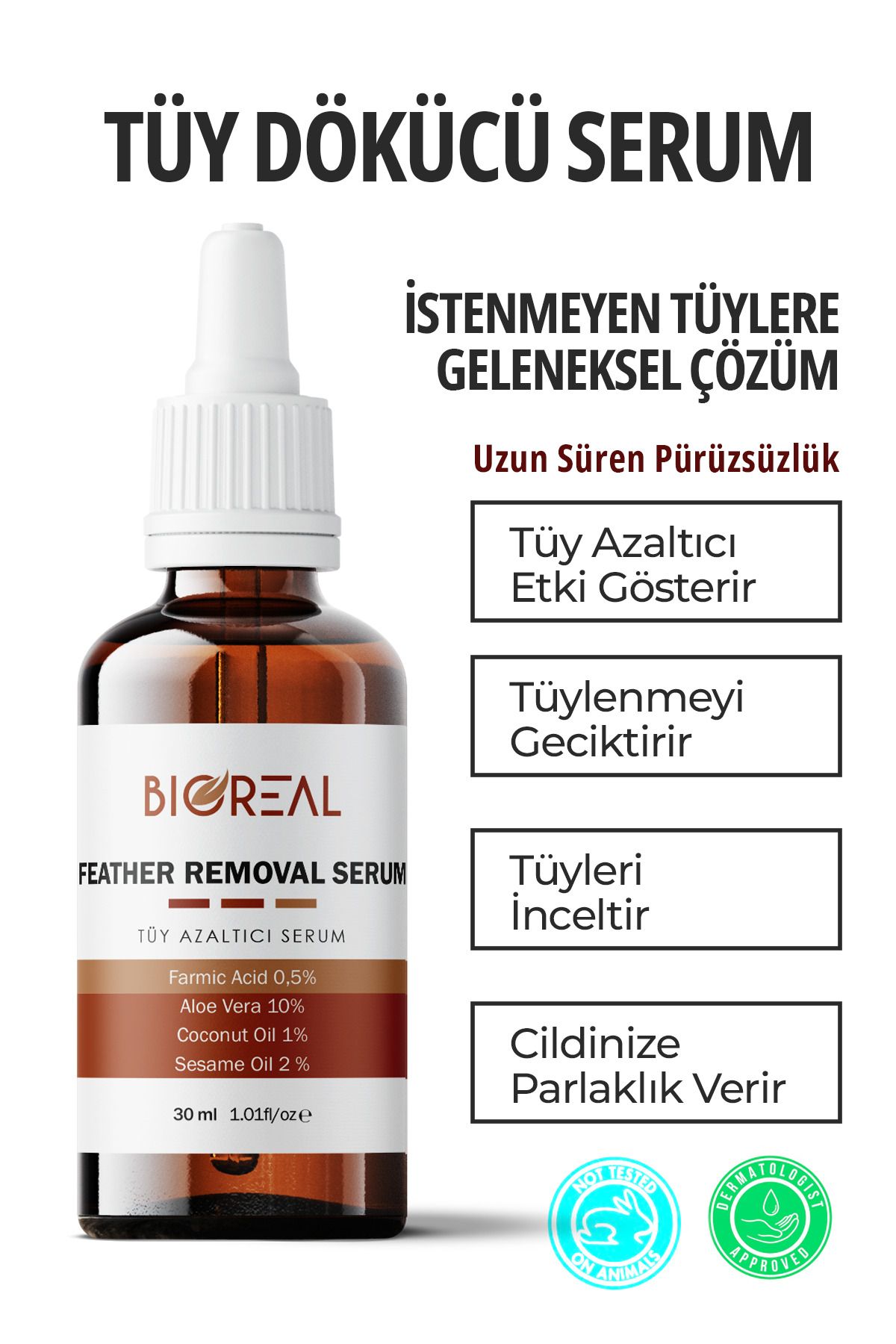 poussière dœufs de fourmis sérum anti poil 30 mml 5 pour cent formic acid 10 aloe vera