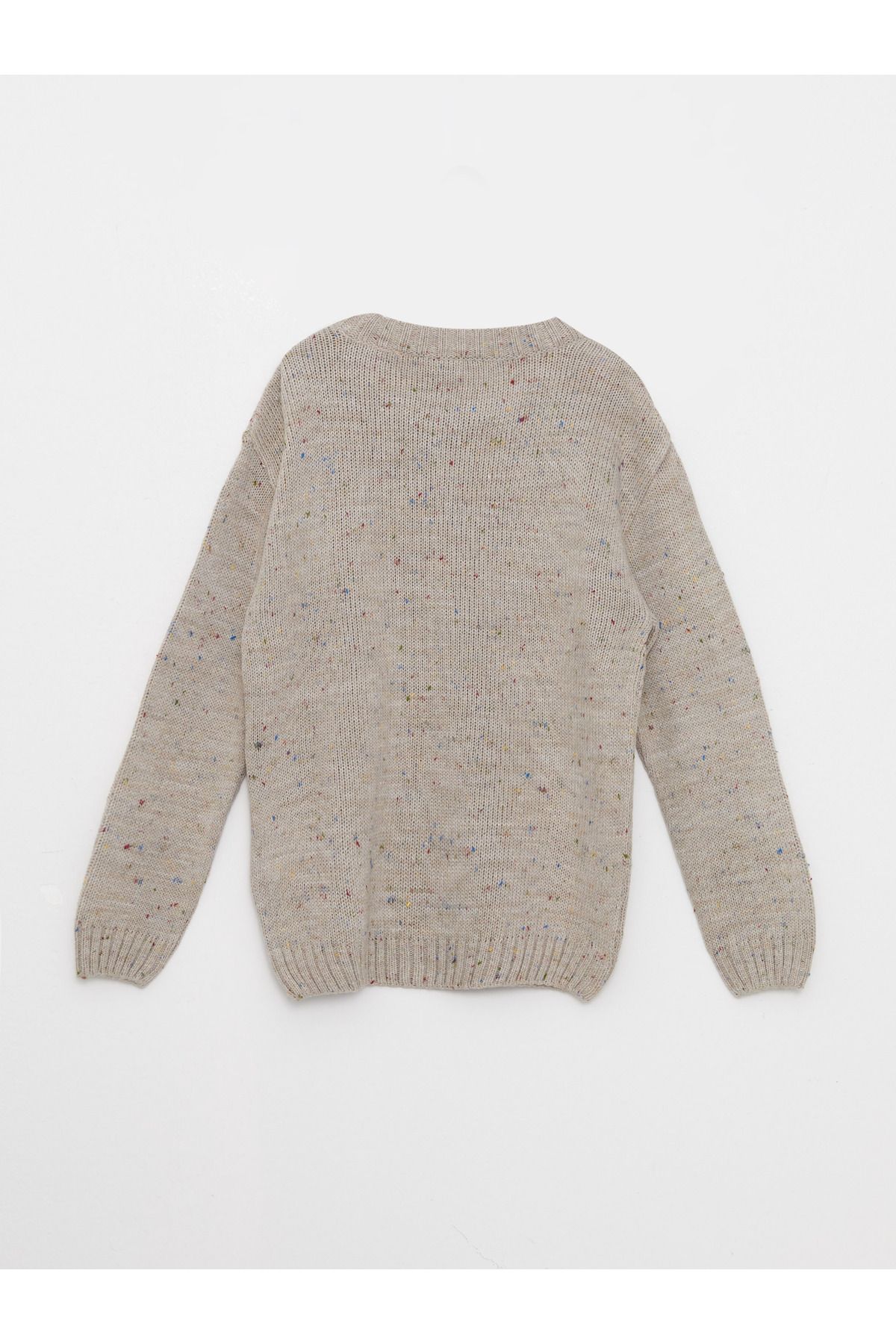 LC Waikiki-Crew Neck Patterned Long Sleeve Boy's Knitwear Sweater 2