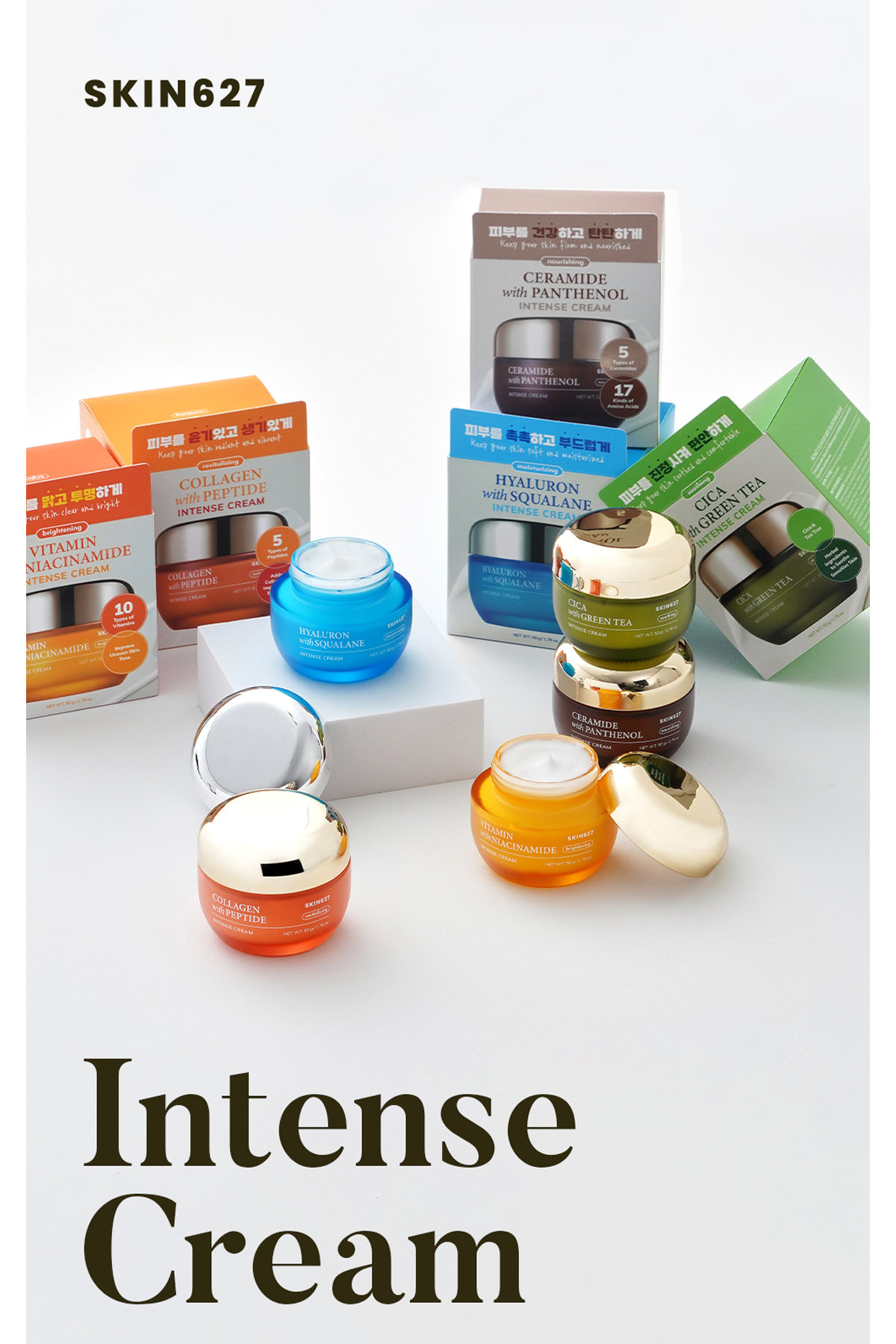 SKIN627 Yüksek Nemlendirici Hyaluron ve Squalane İçeren Intense