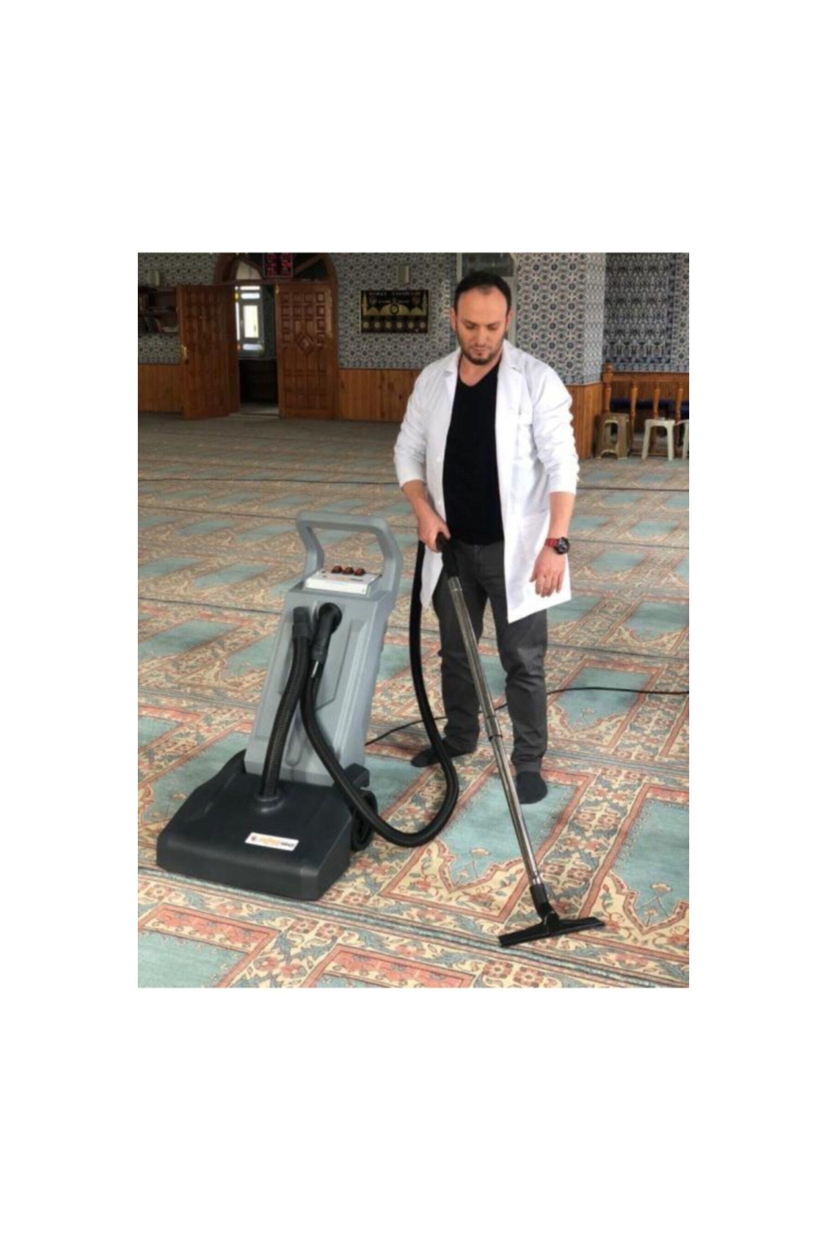 SET-SAFRAN Mr 400 40 Cm Fırça Çapında 1200 Watt Geniş Alan Ve Cami Süpürme Makinesi