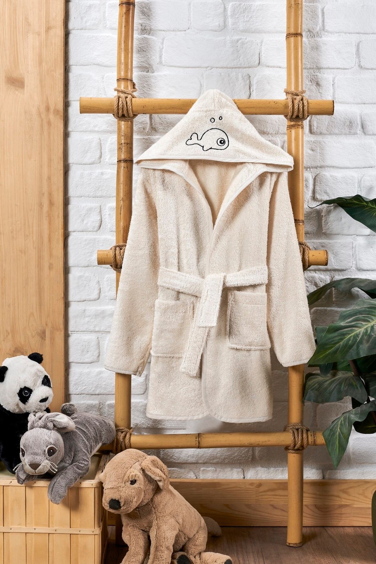 EIFIN Kapşonlu Bambu Çocuk Bornoz Çok Yumuşak fotoğrafı 3 (önizleme)