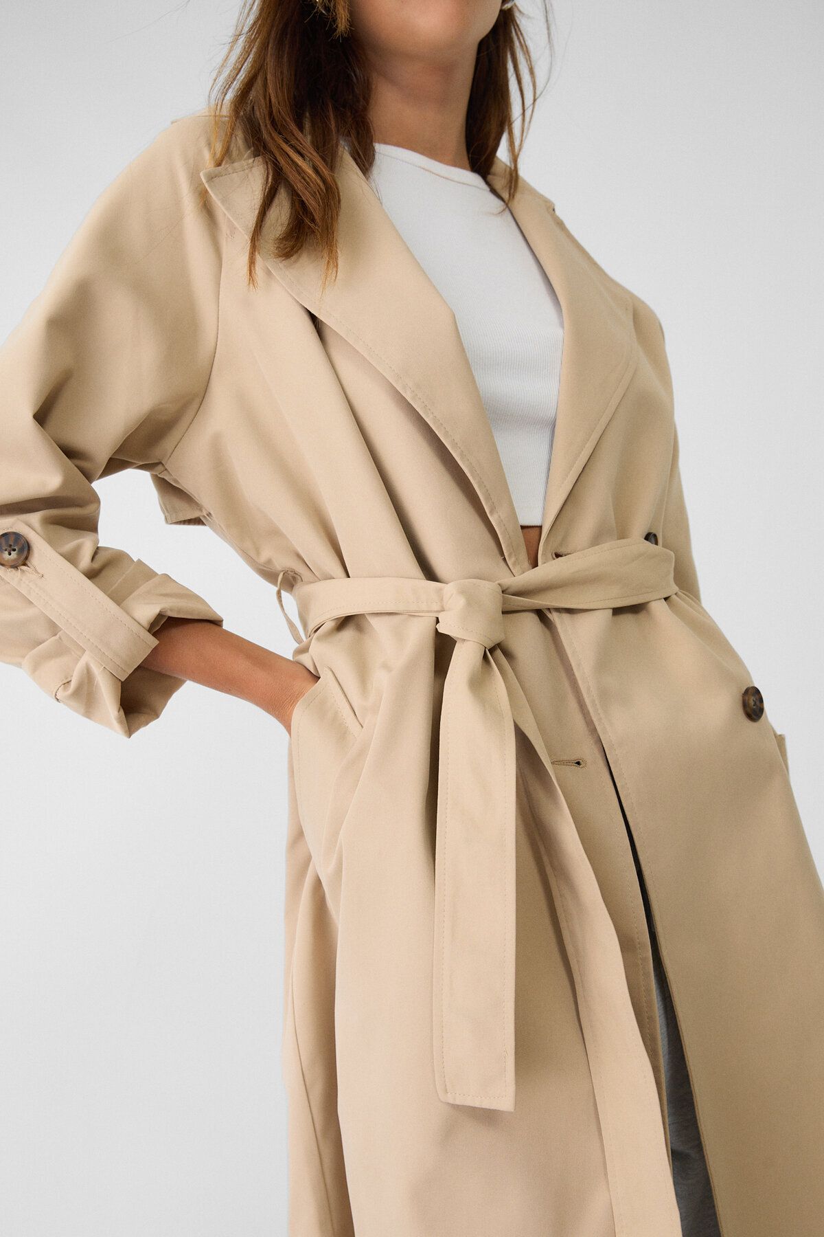 Stradivarius-Long flowing trench coat 4