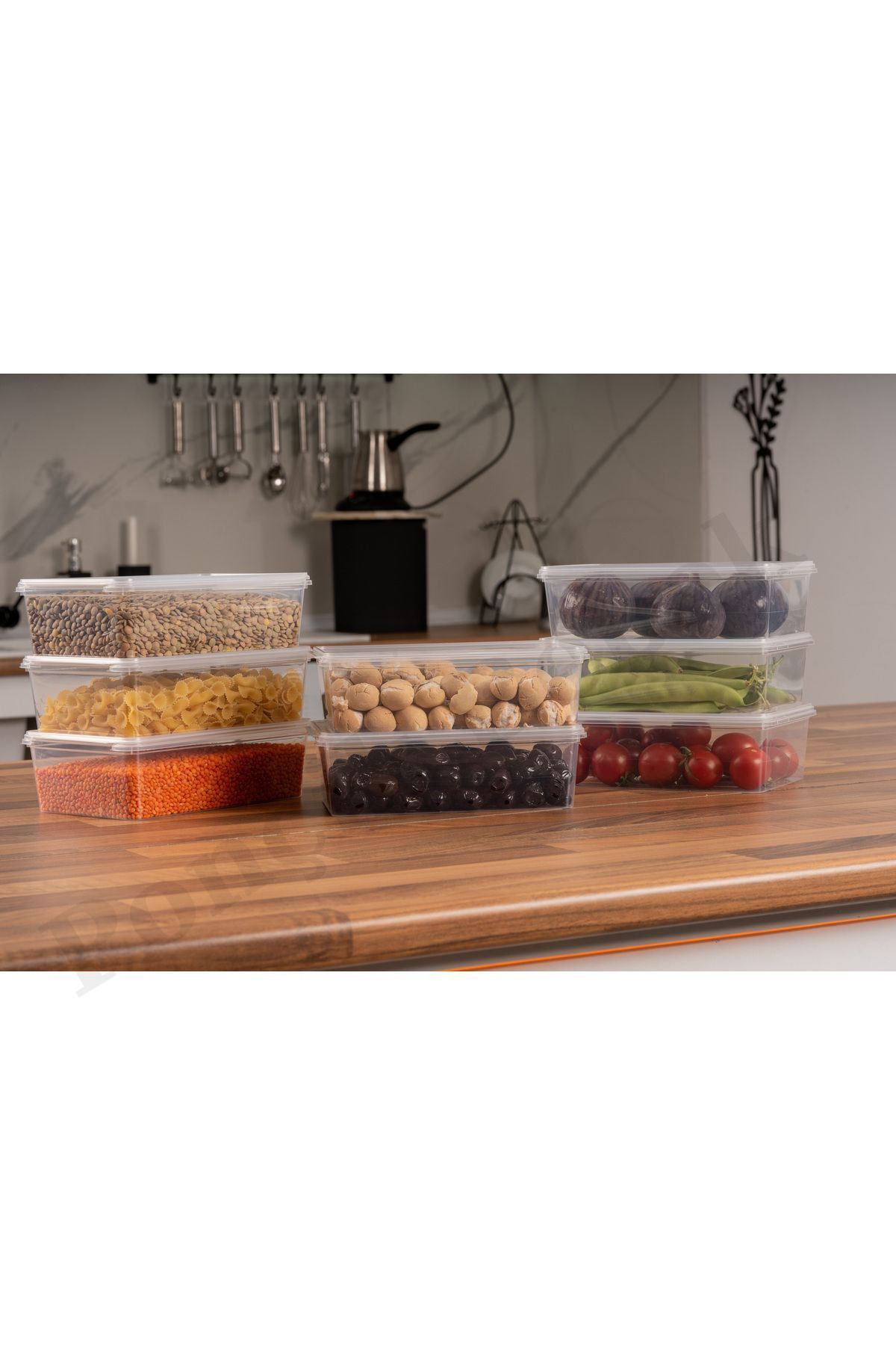 PONÇİK STORE-Set of 10 with 2.5 Lt Capacity - Square Storage Container Suitable for Deep Freezer 7