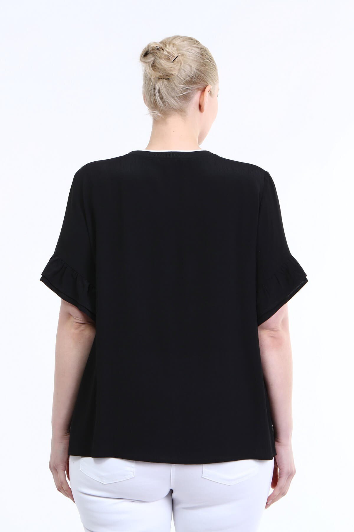 MYLİNE-Ribbed Collar Blouse 5