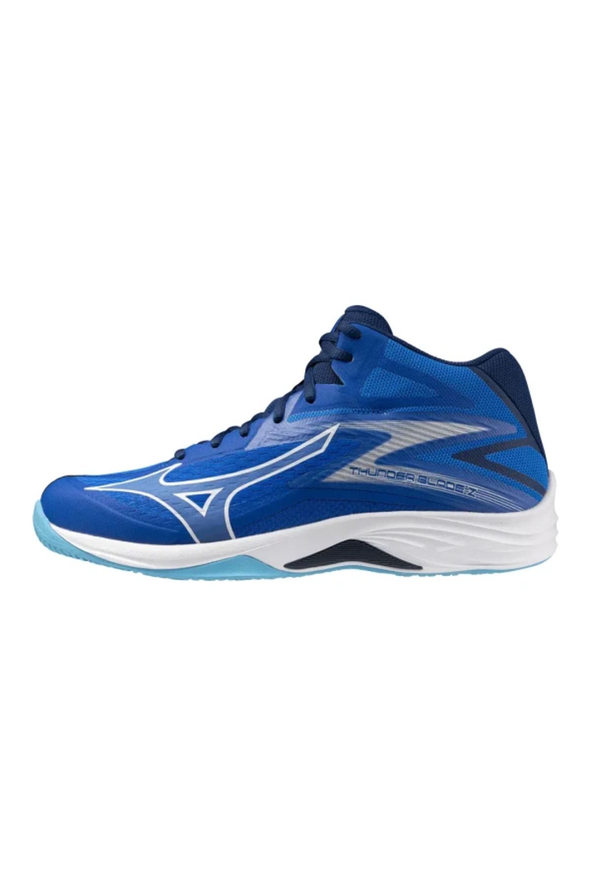 MIZUNO Thunder Blade Z MID Unisex Voleybol Ayakkabısı Mavi