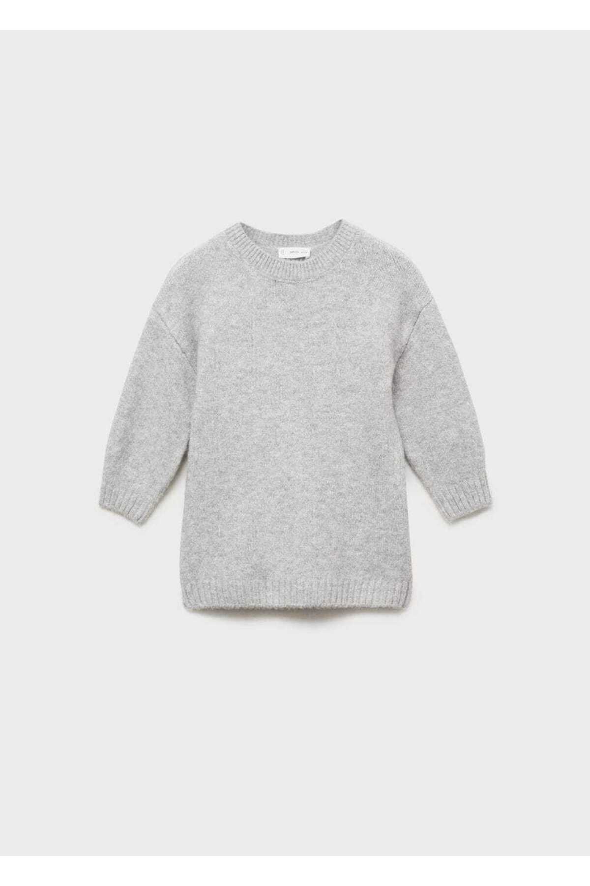 لباس بافتنی آستین بادکنکی  لباس بافتنی آستین بادکنکی