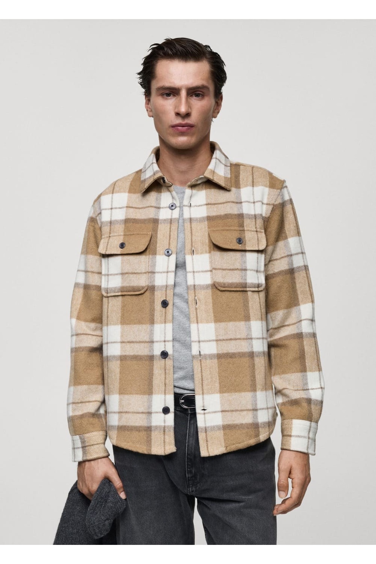 MANGO Man-Karierte Flanellhemdjacke 1