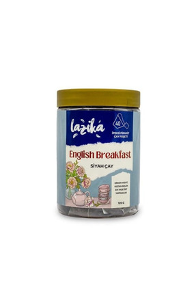 LAZİKA English Breakfast Siyah Çay (120 g) -40 Adet PLA Piramit Poşet %50 Sey...