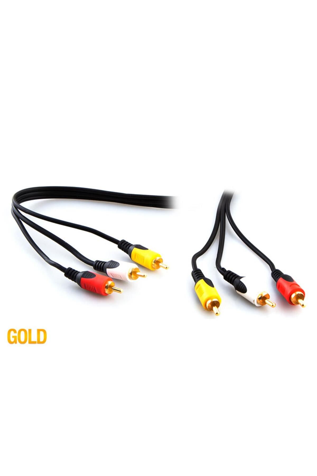 BLS STORE S-link SL-RCA20 3RCA To 3RCA 20m Gold Kablo