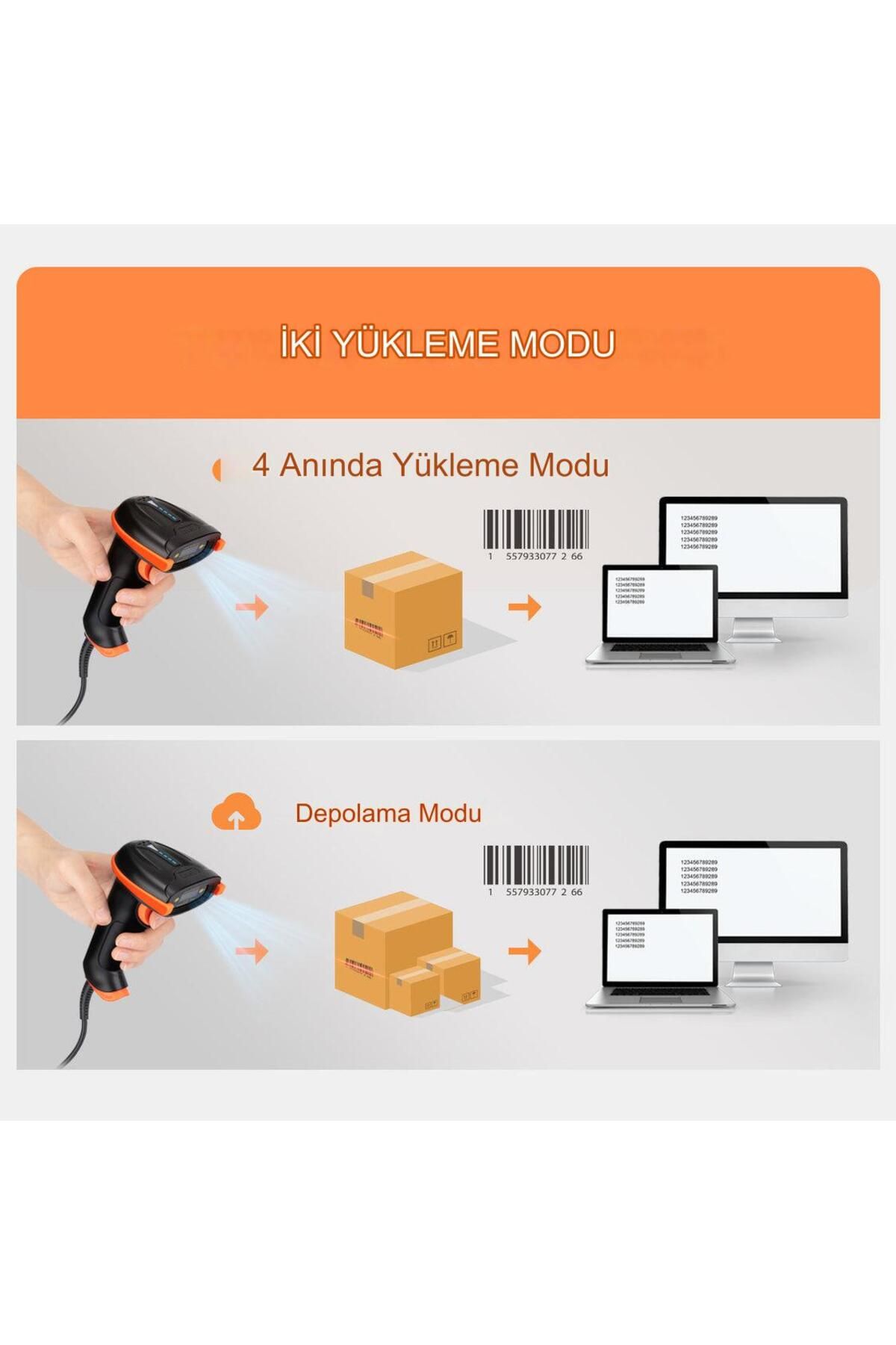 TERA-Qr Barcode Scanner D5100Y - 1D 2D Wired, Dustproof and Impact Resistant 4